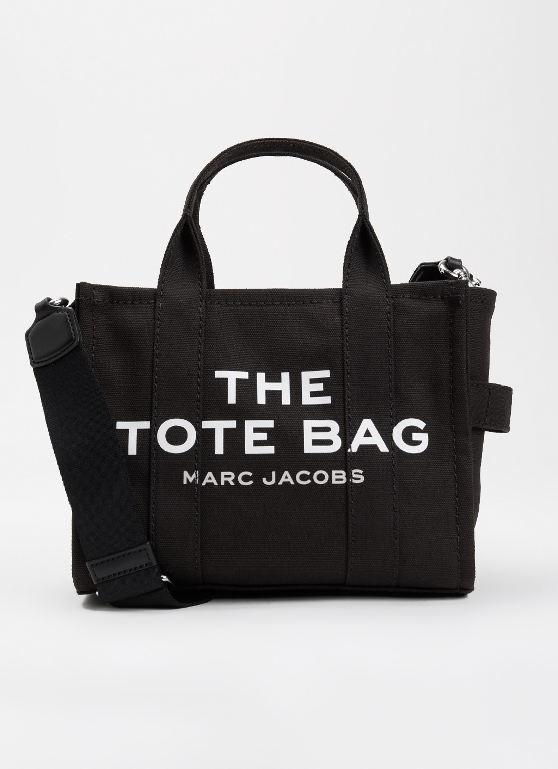 Marc Jacobs The Small Tote handtas van canvas met afneembare schouderriem - voorkant 5 zwart