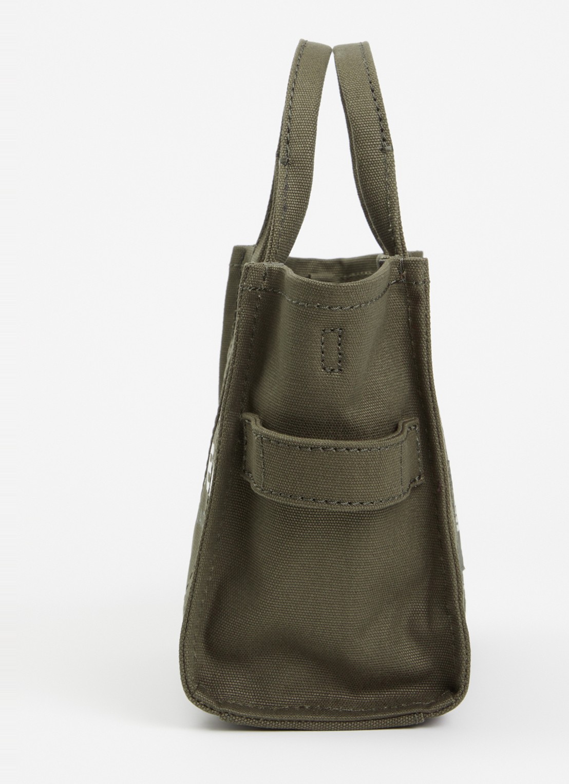 Marc Jacobs The Small Tote handtas van canvas met afneembare schouderriem - detail 2 groen