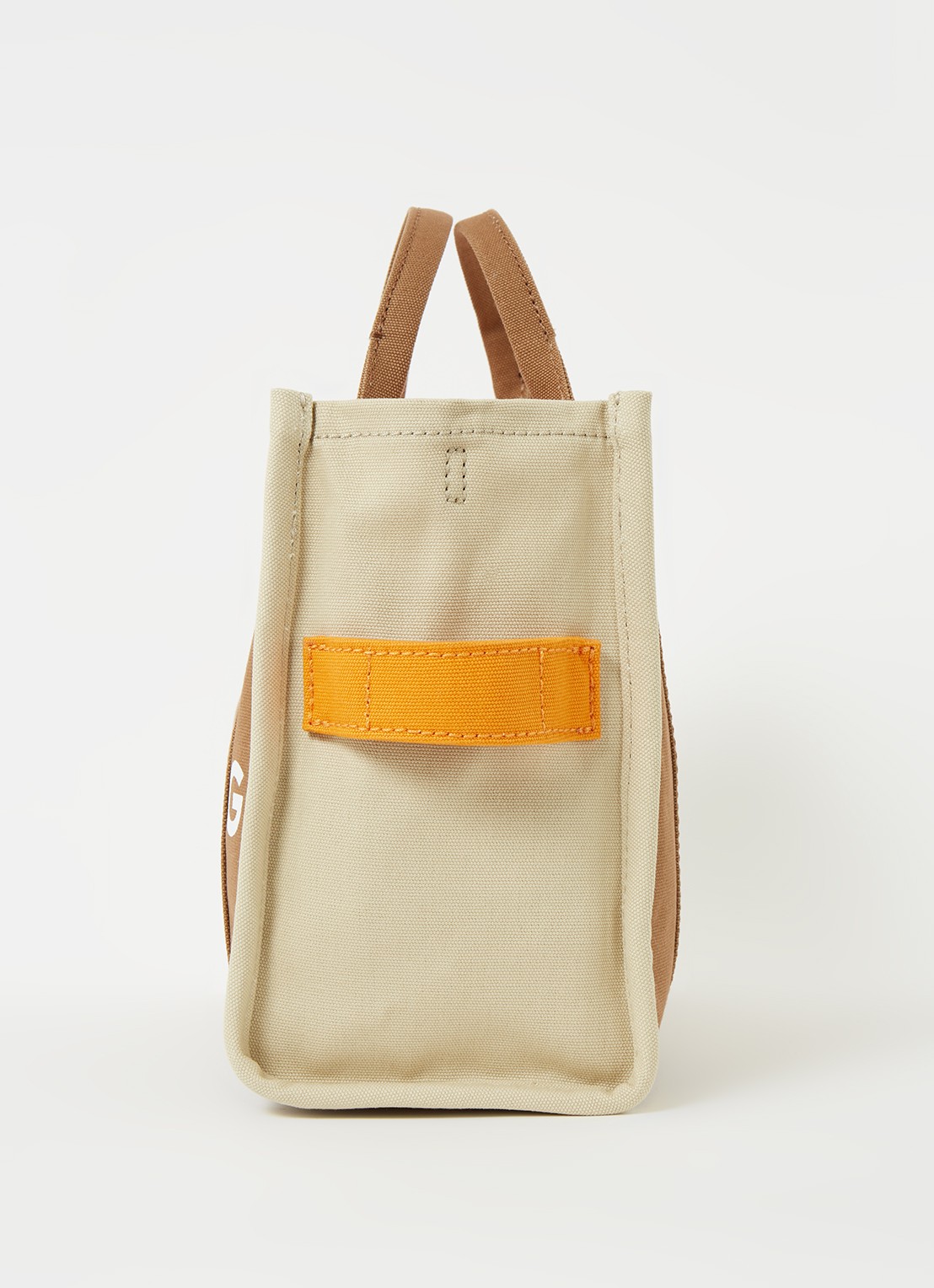 Marc Jacobs The Small Tote shopper van canvas met logoprint - detail 3 cognac