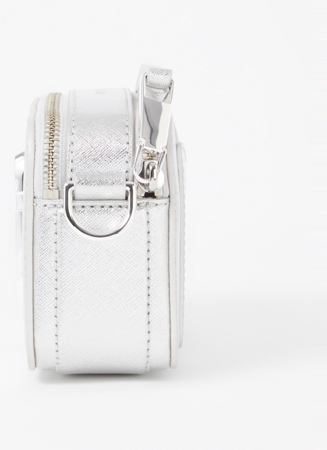Marc Jacobs The Snapshot crossbodytas van leer - detail 3 zilver