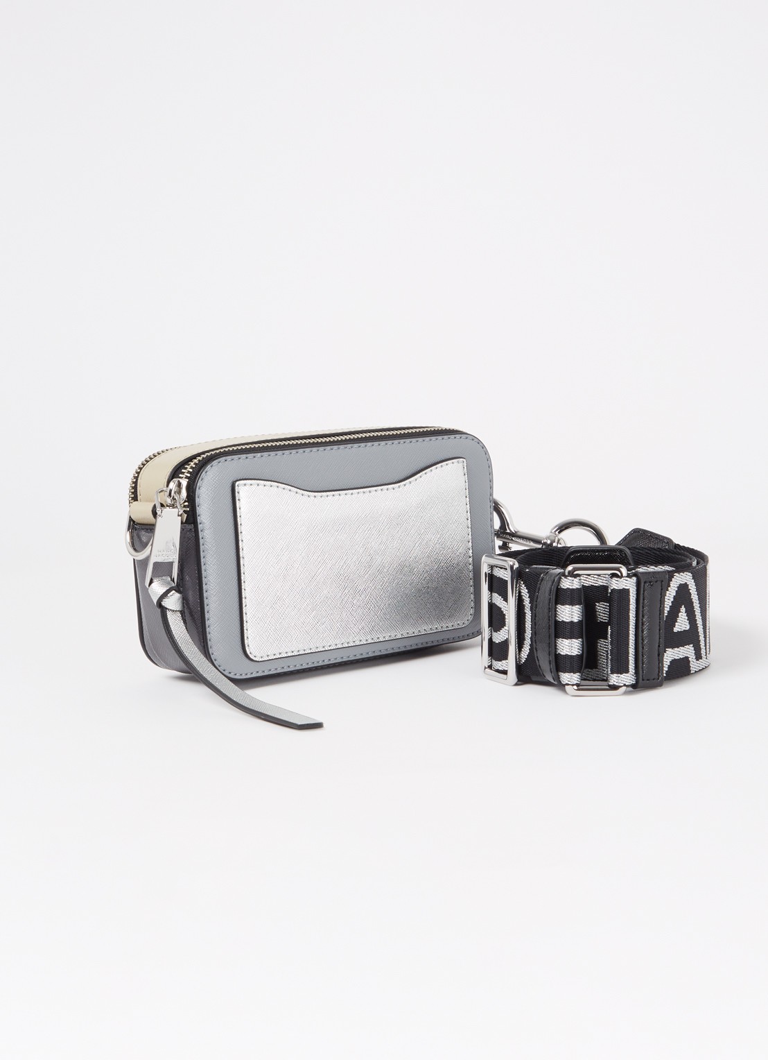 Marc Jacobs The Snapshot crossbodytas van leer - achterkant 4 grijs