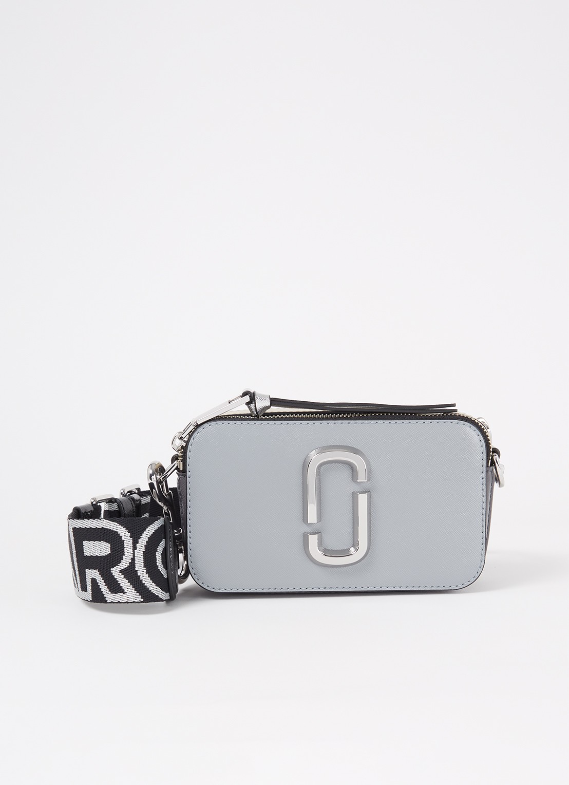 Marc Jacobs The Snapshot crossbodytas van leer - voorkant 5 grijs