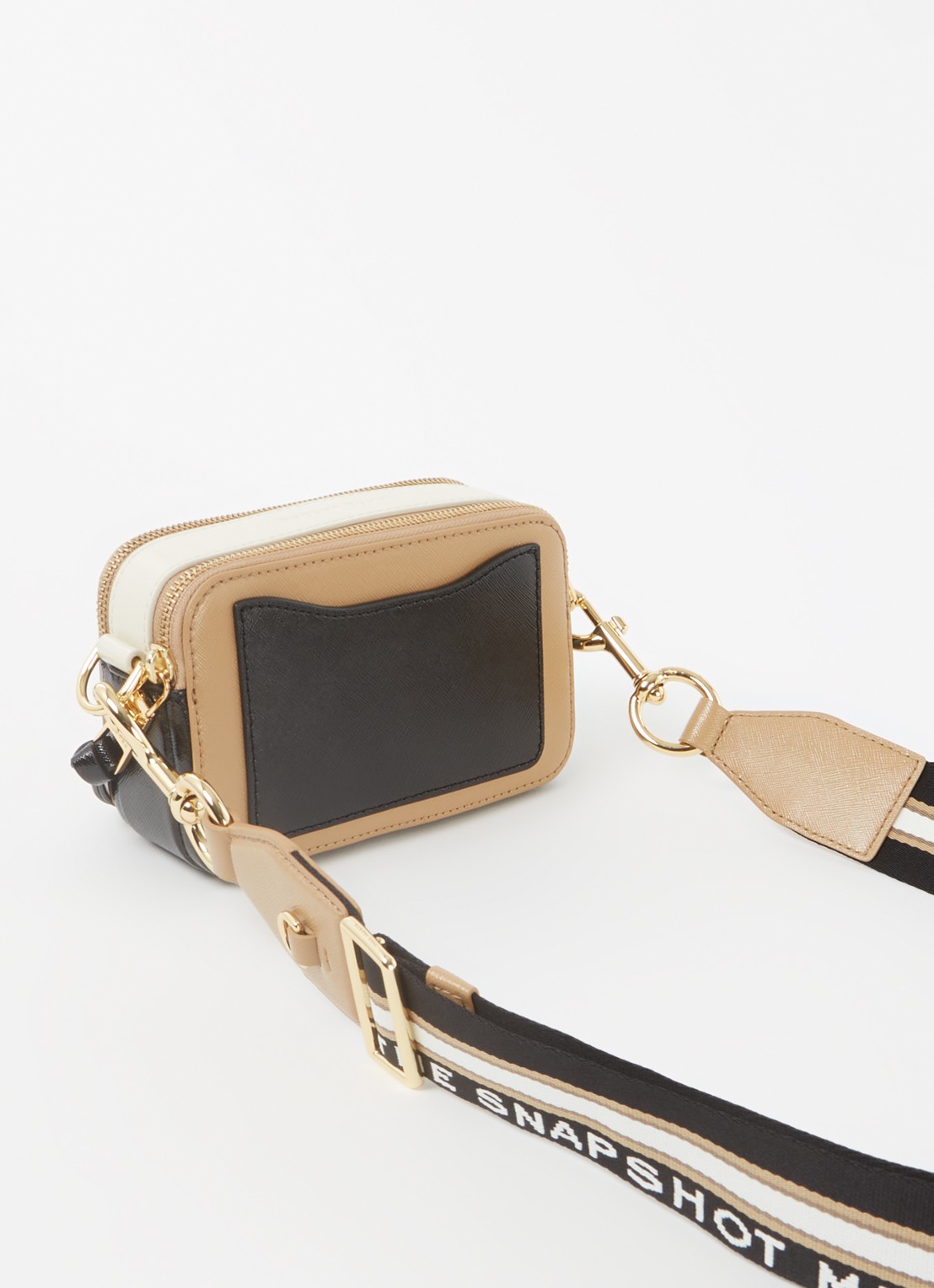 Marc Jacobs The Snapshot crossbodytas van leer - achterkant 5 camel