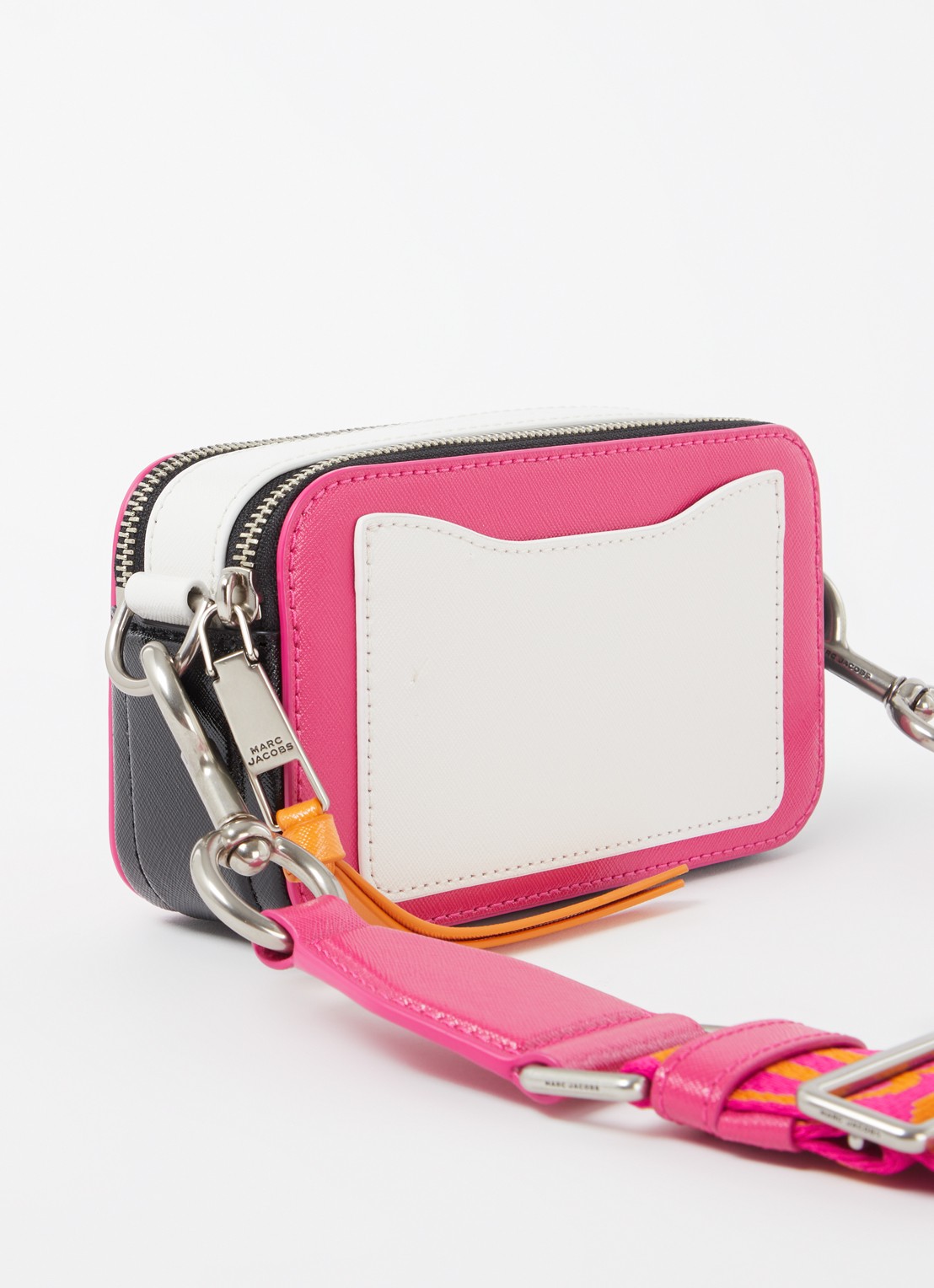 Marc Jacobs The Snapshot crossbodytas van leer - achterkant 3 donkerroze