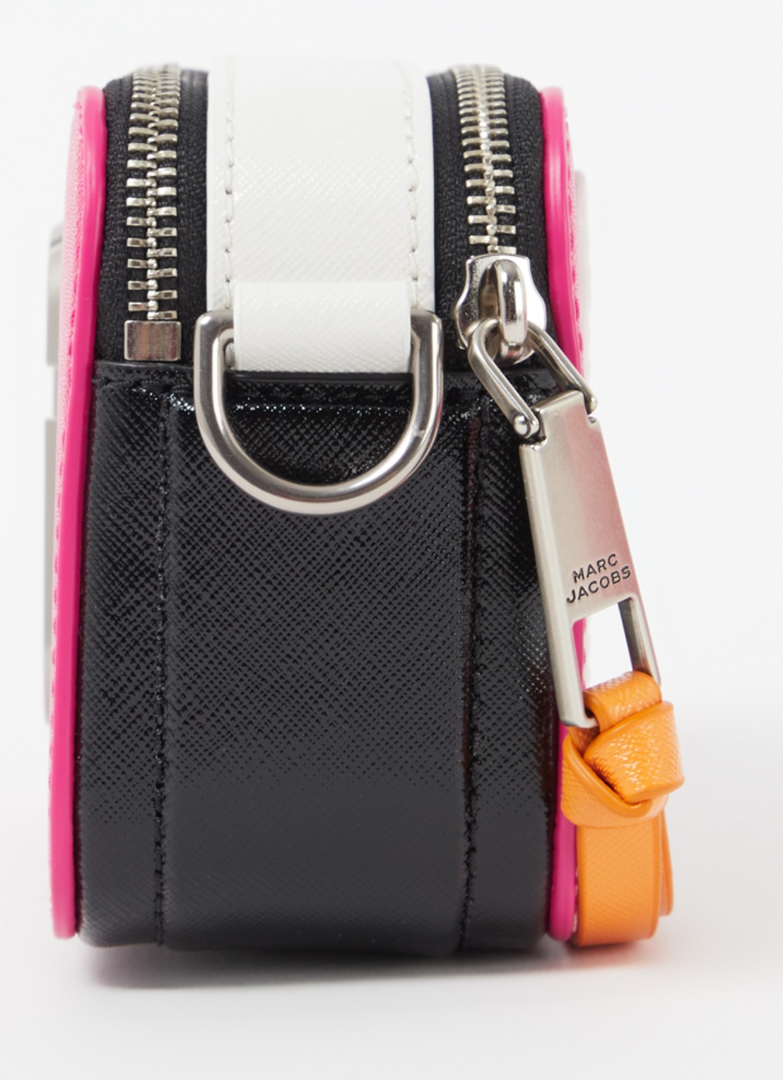 Marc Jacobs The Snapshot crossbodytas van leer - detail 5 donkerroze