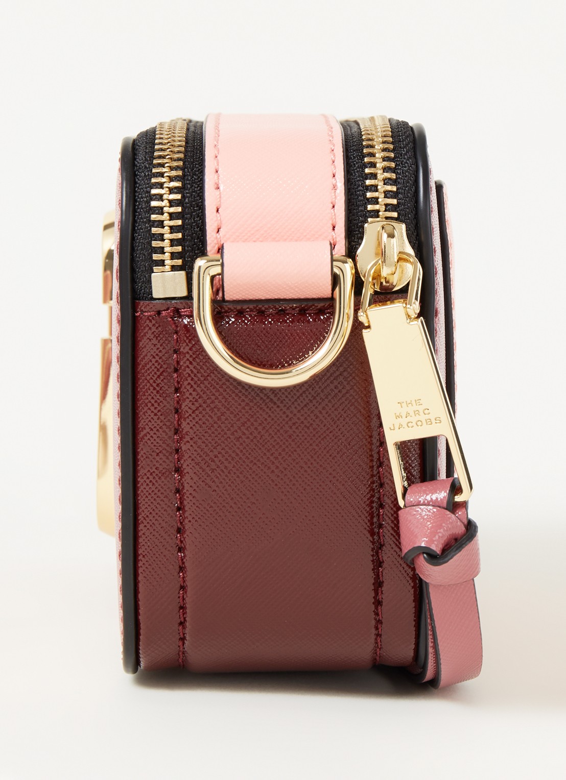 Marc Jacobs The Snapshot crossbodytas van leer - detail 2 roze