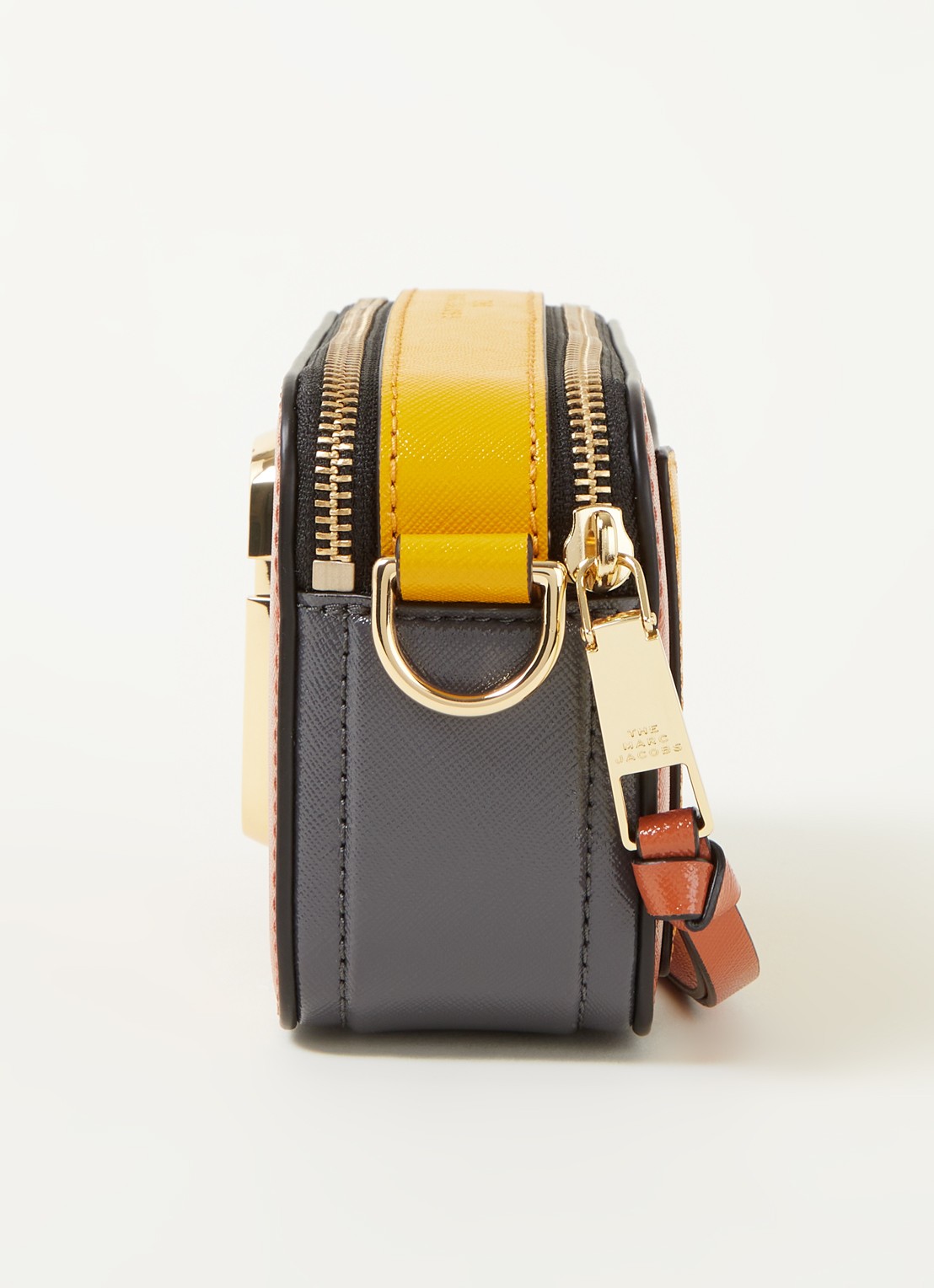Marc Jacobs The Snapshot crossbodytas van leer - detail 2 bruin