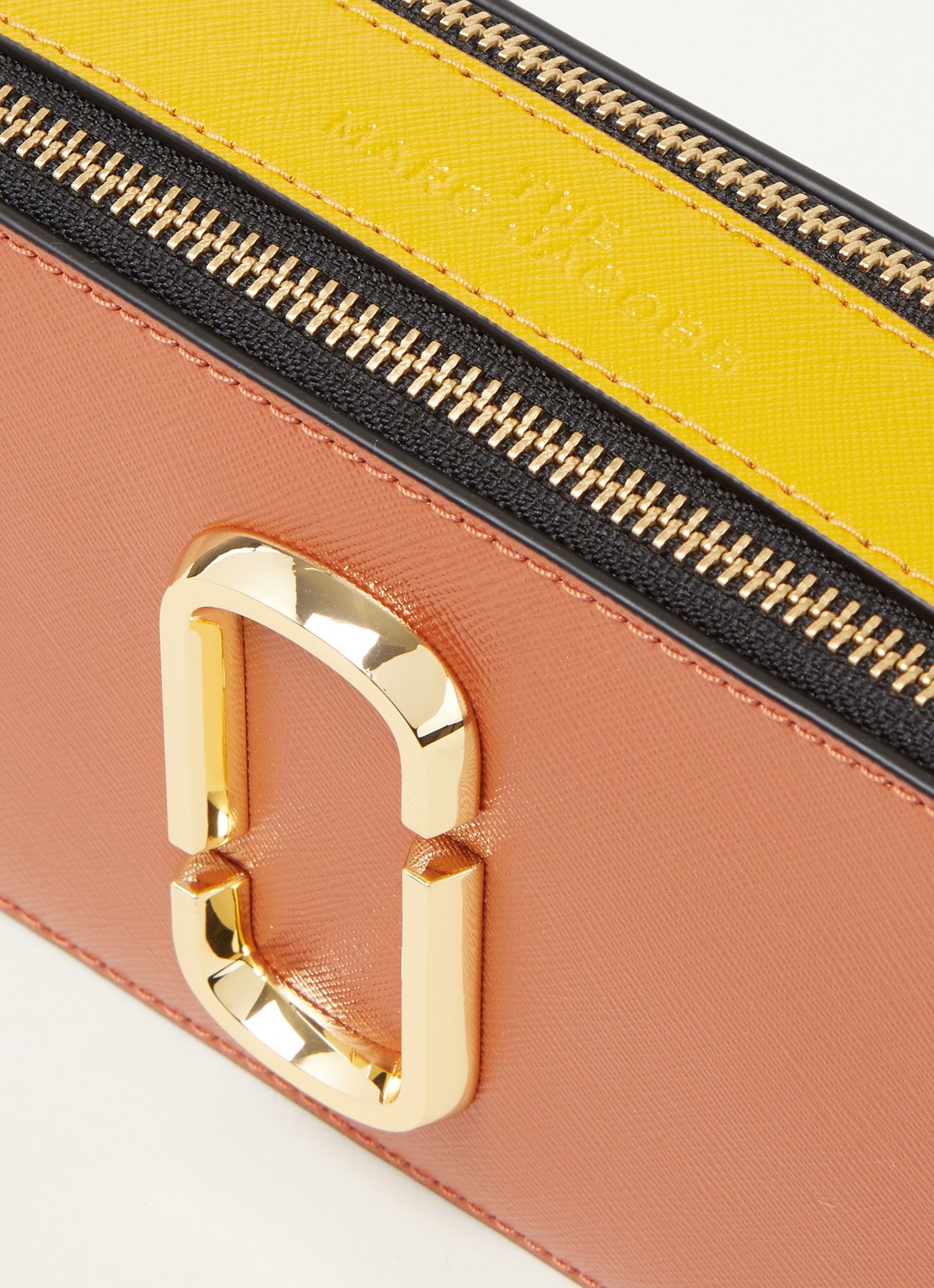 Marc Jacobs The Snapshot crossbodytas van leer - detail 3 bruin