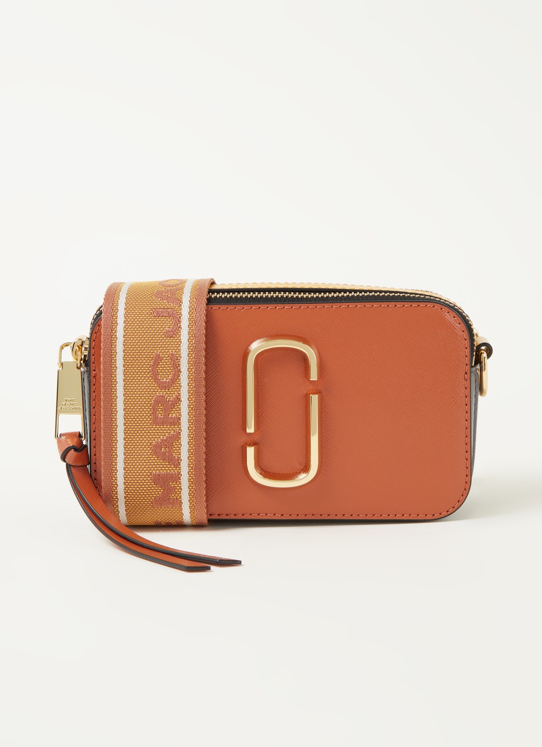 Marc Jacobs The Snapshot crossbodytas van leer - voorkant 4 bruin