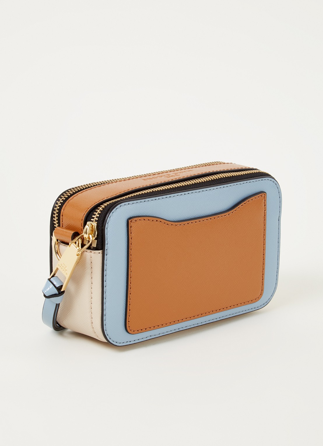 Marc Jacobs The Snapshot crossbodytas van leer - achterkant 4 blauw