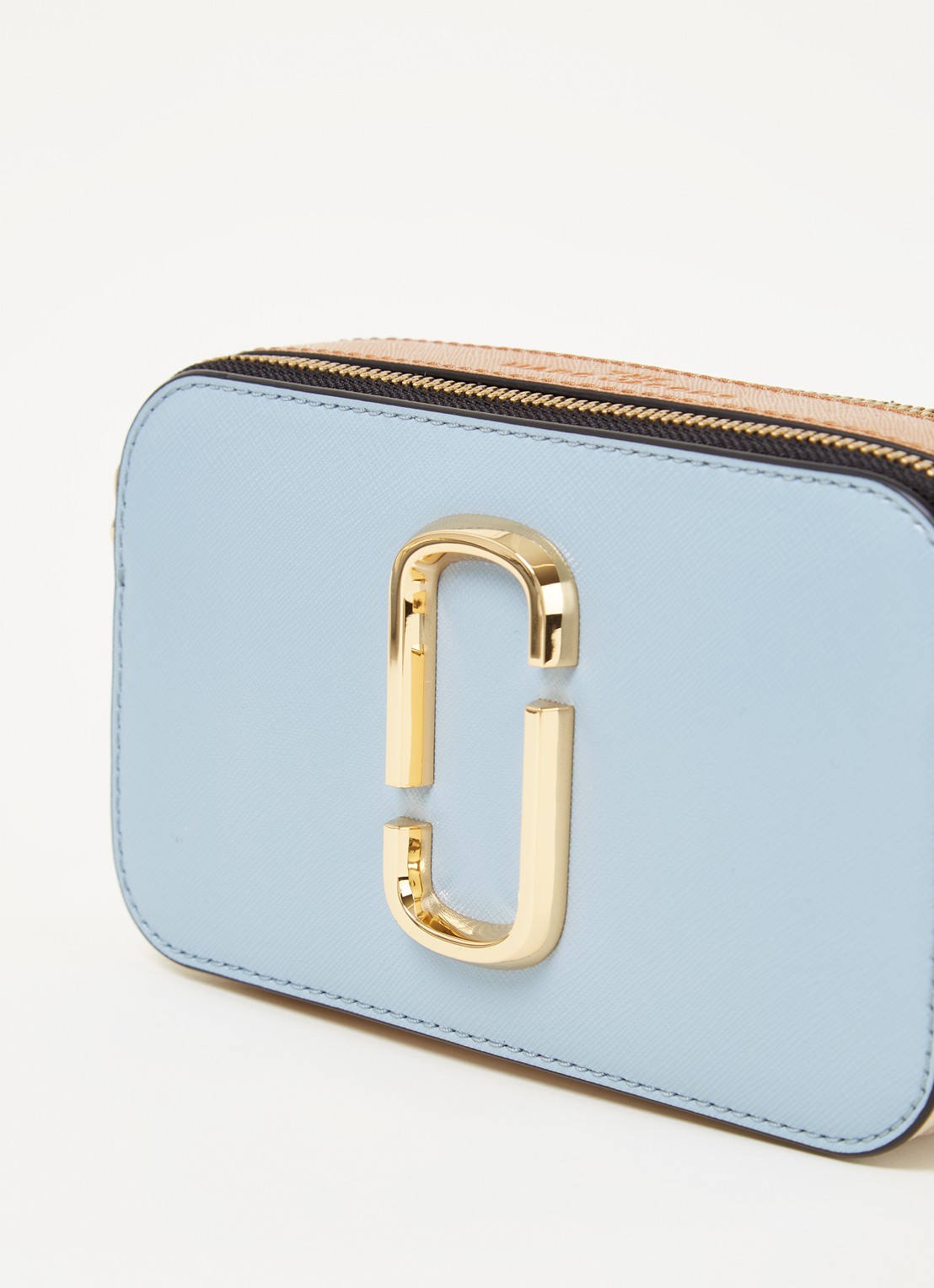 Marc Jacobs The Snapshot crossbodytas van leer - detail 3 blauw