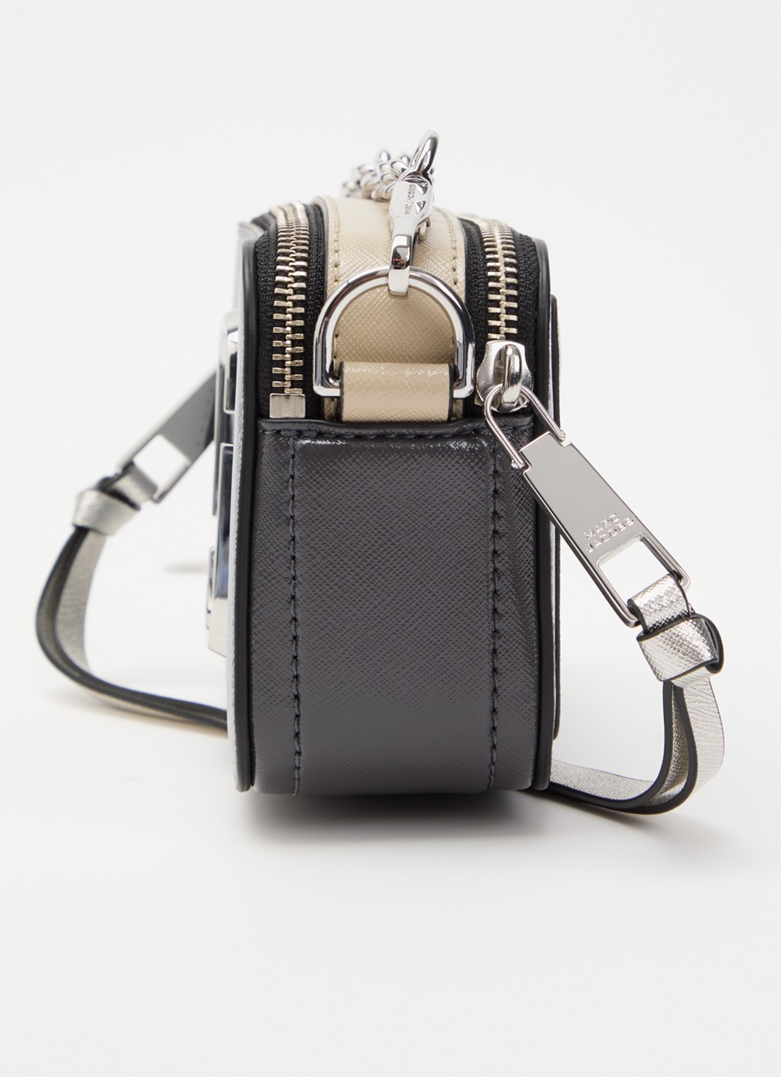 Marc Jacobs The Snapshot crossbodytas van leer - detail 2 grijs