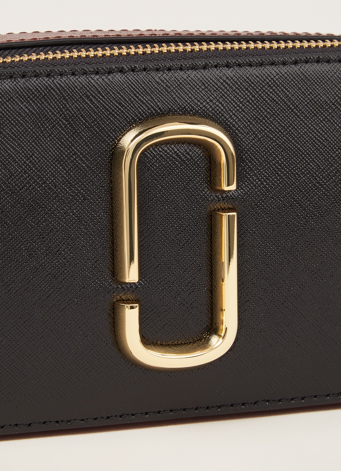 Marc Jacobs The Snapshot crossbodytas van leer - detail 6 zwart