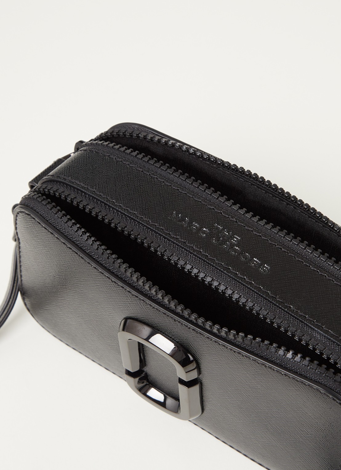 Marc Jacobs The Snapshot DTM crossbodytas van leer - detail 5 zwart