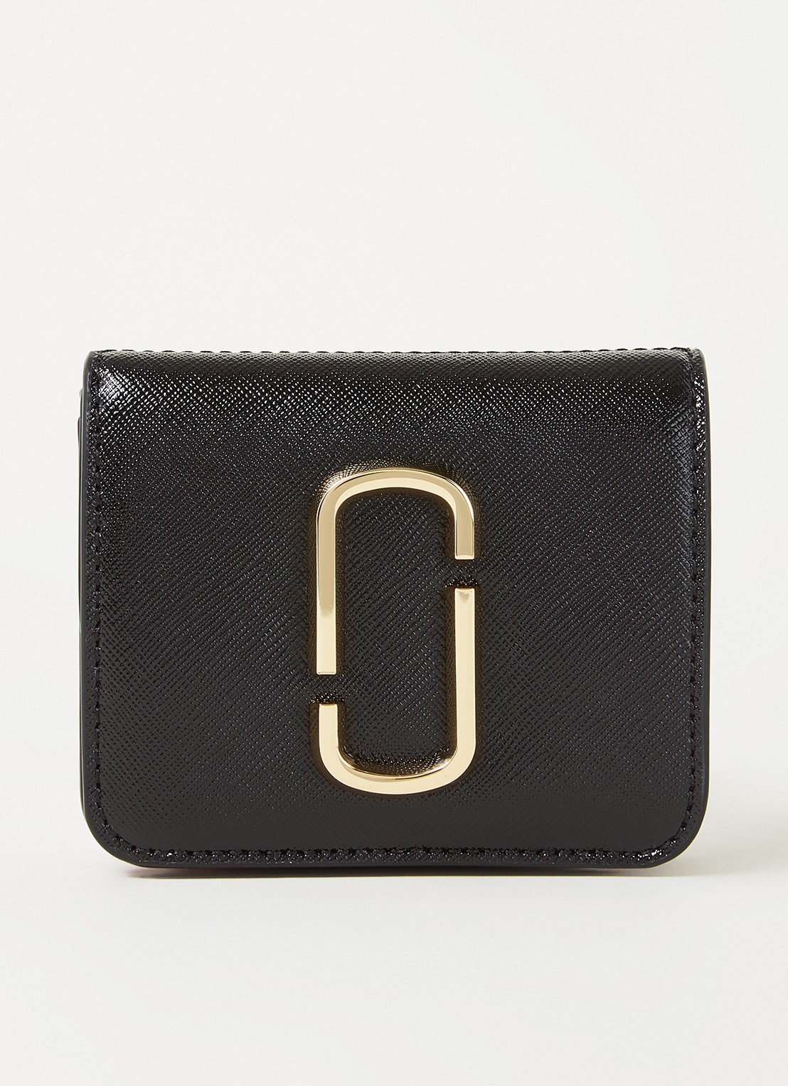 Marc Jacobs The Snapshot Mini portemonnee van leer - voorkant 2 zwart