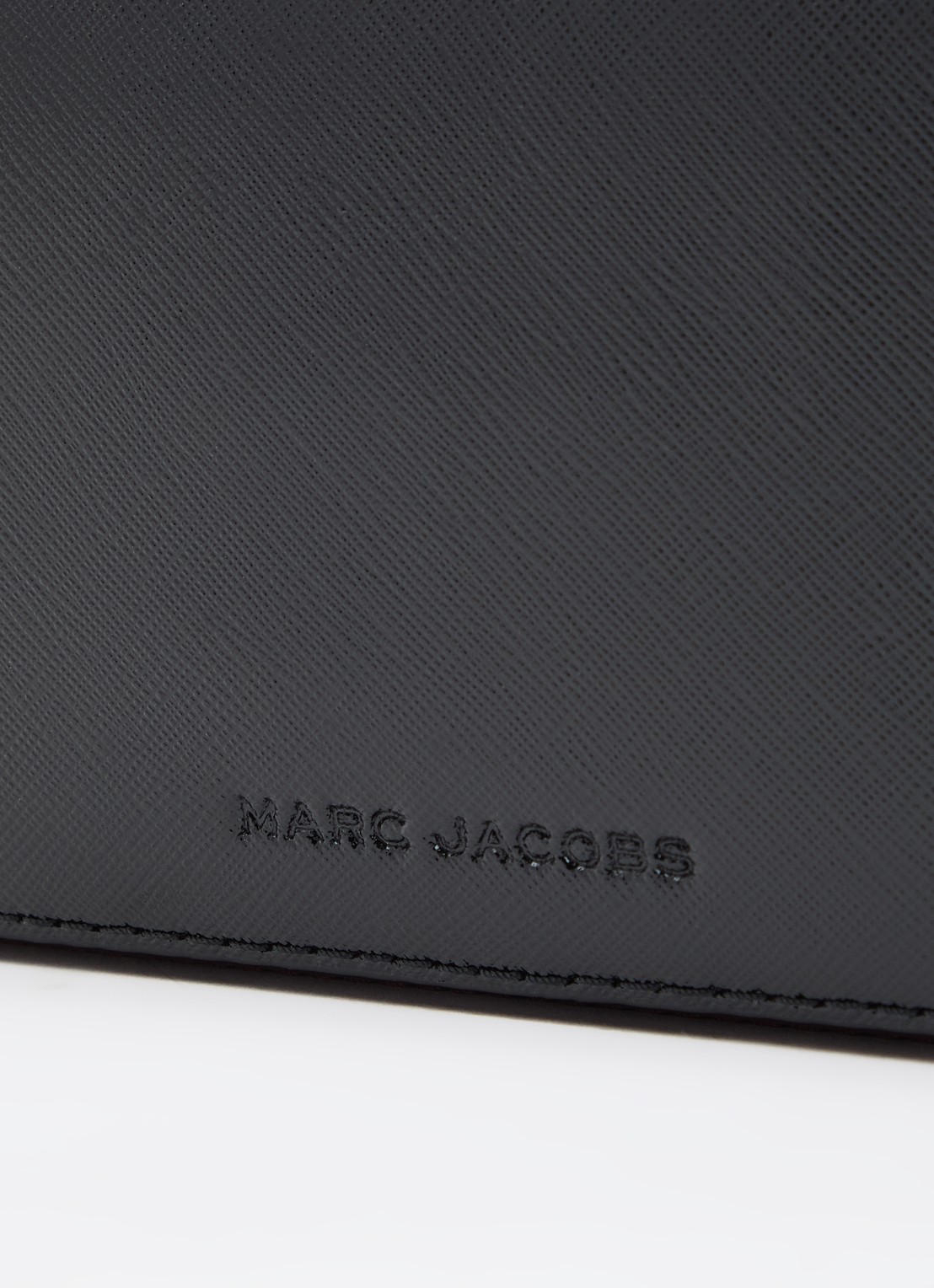 Marc Jacobs The Snapshot Wallet On Chain clutch van lakleer met afneembare schouderriem - detail 4 zwart