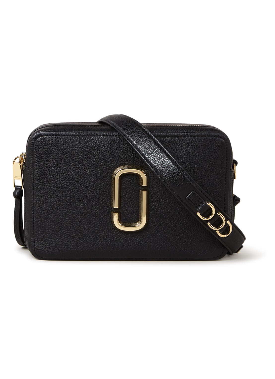 Marc Jacobs The Softshot 27 crossbodytas van leer - voorkant zwart
