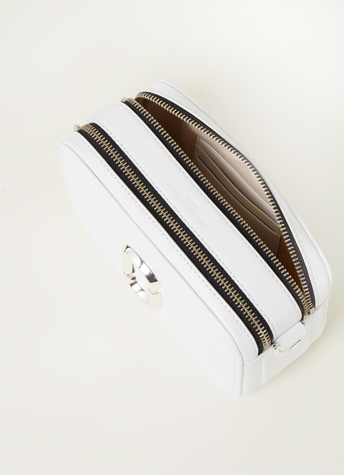 Marc Jacobs The Softshot DTM cameratas van kalfsleer - detail 2 wit