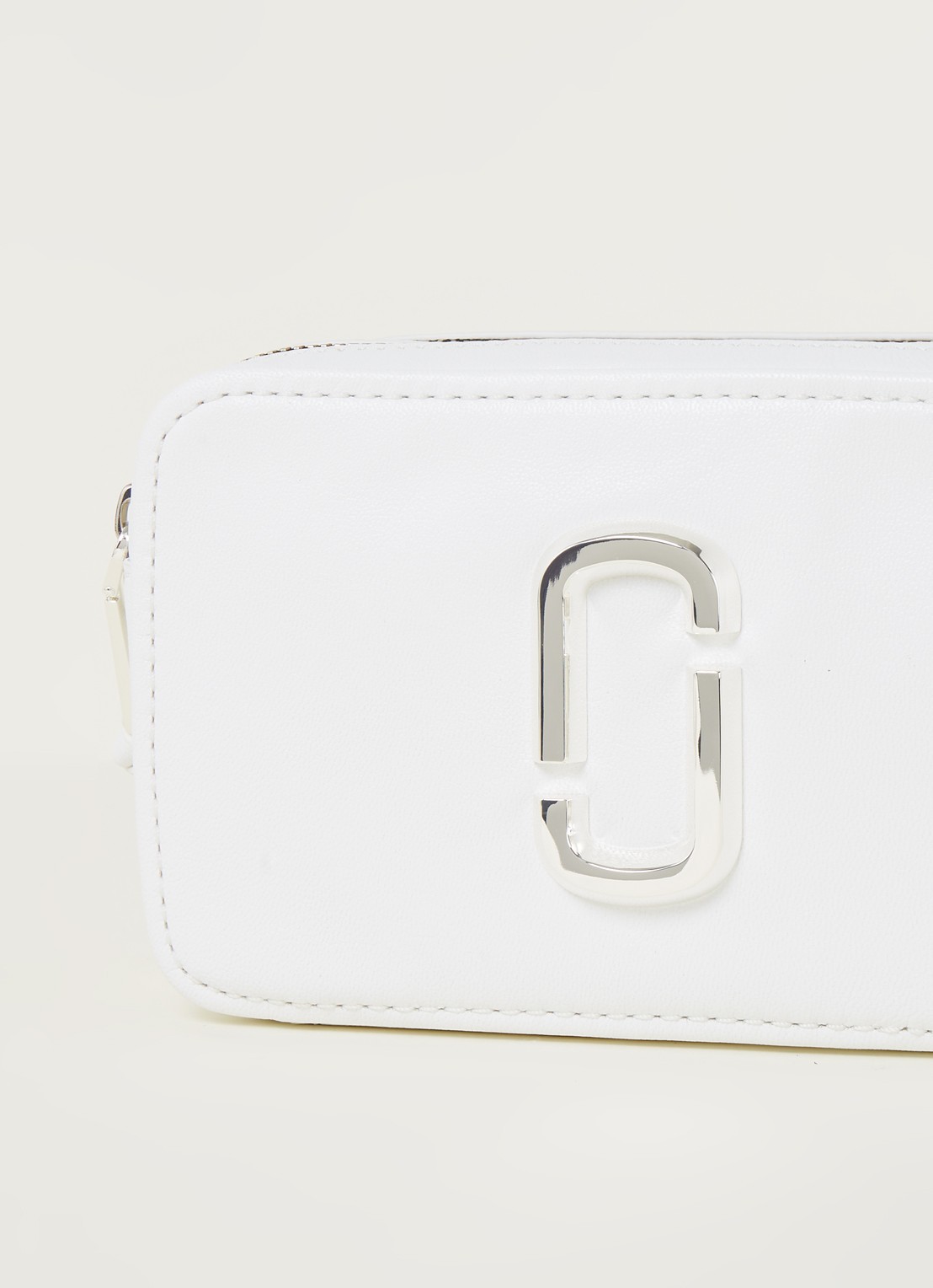 Marc Jacobs The Softshot DTM cameratas van kalfsleer - detail 4 wit