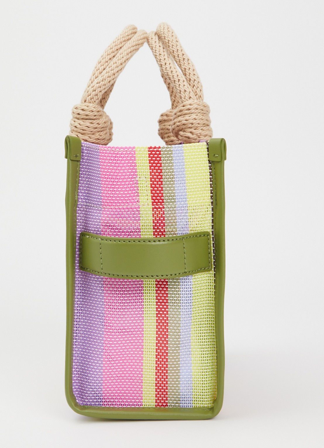 Marc Jacobs The Stripe Small Tote handtas met leren details - detail 2 multicolor