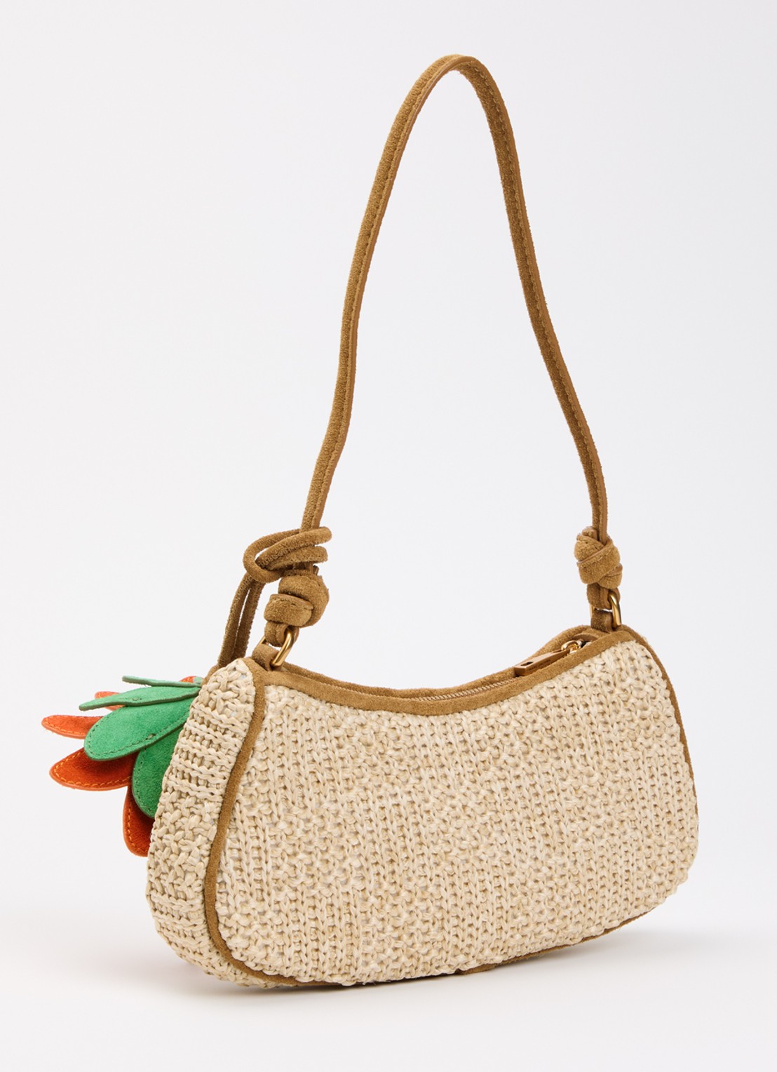 Marc Jacobs The Summer Woven Charm schoudertas met tasbedel - achterkant 2 metallic
