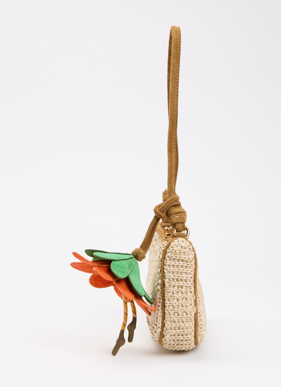 Marc Jacobs The Summer Woven Charm schoudertas met tasbedel - detail 4 metallic