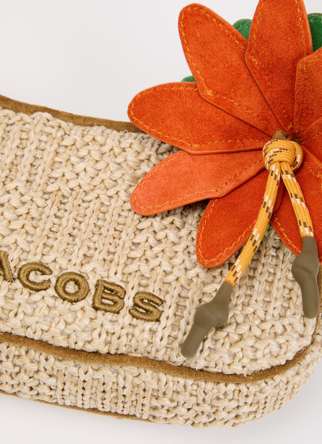 Marc Jacobs The Summer Woven Charm schoudertas met tasbedel - detail 5 metallic