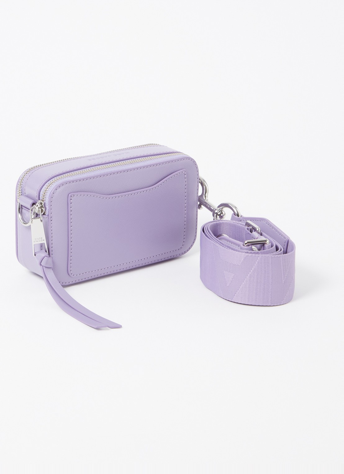 Marc Jacobs The Utility Snapshot crossbodytas van leer met logo - achterkant 6 lila