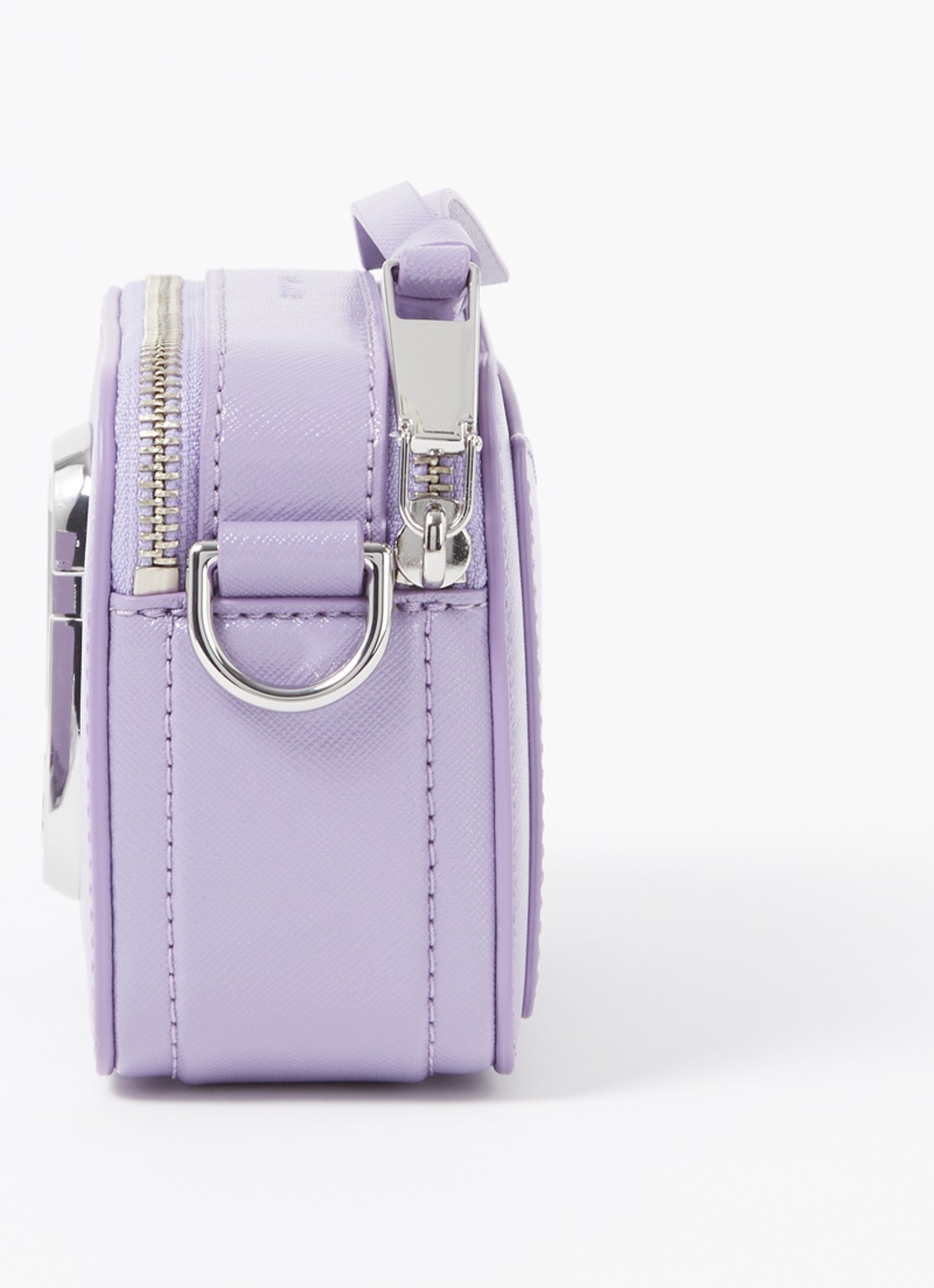 Marc Jacobs The Utility Snapshot crossbodytas van leer met logo - detail 4 lila