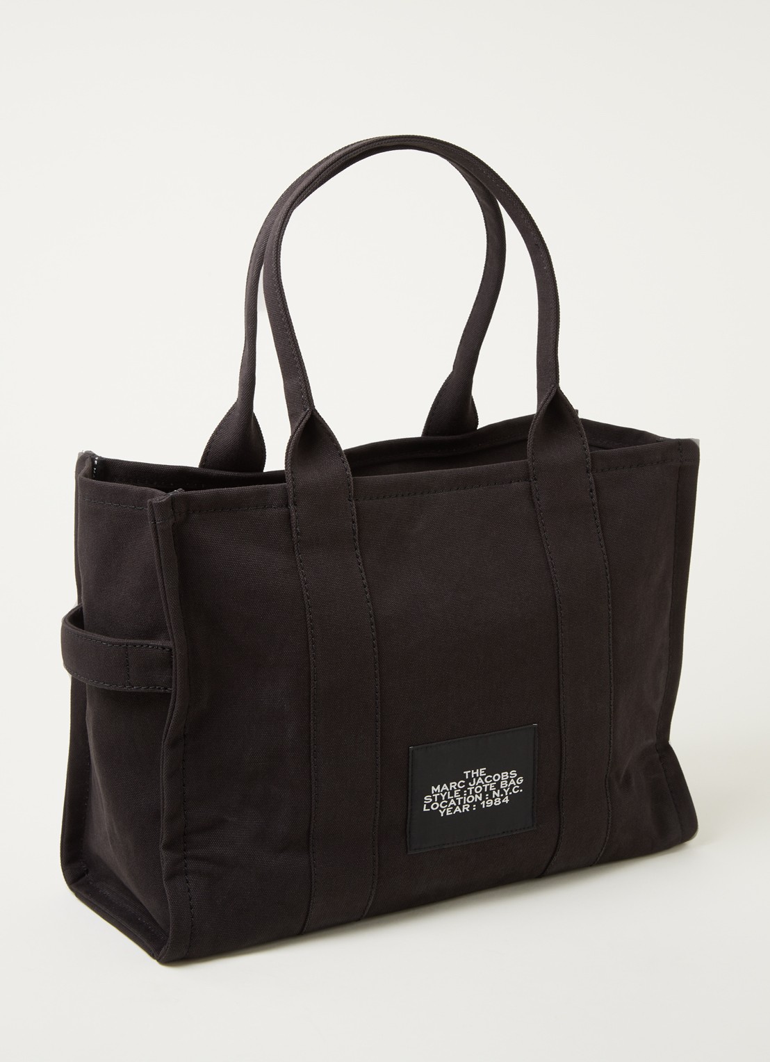 Marc Jacobs Traveler schoudertas van canvas - detail zwart