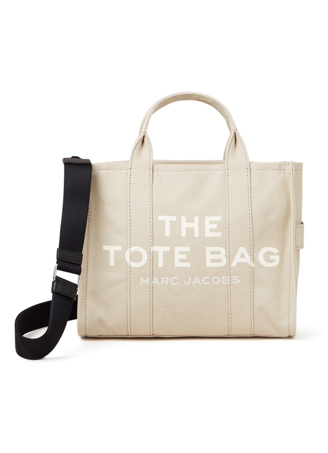 Marc Jacobs Traveler Small handtas van canvas - voorkant beige