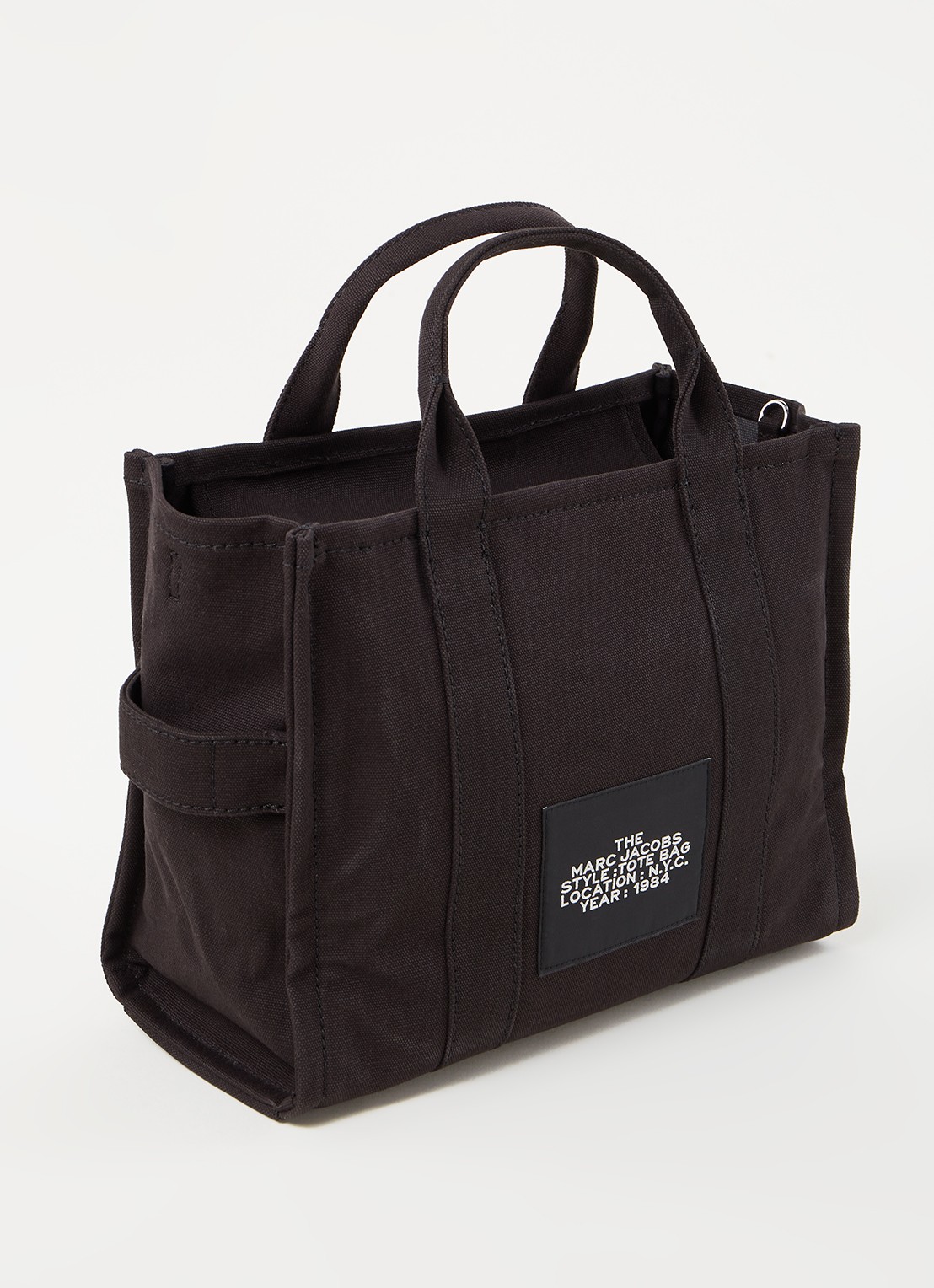 Marc Jacobs Traveler Small handtas van canvas - detail zwart