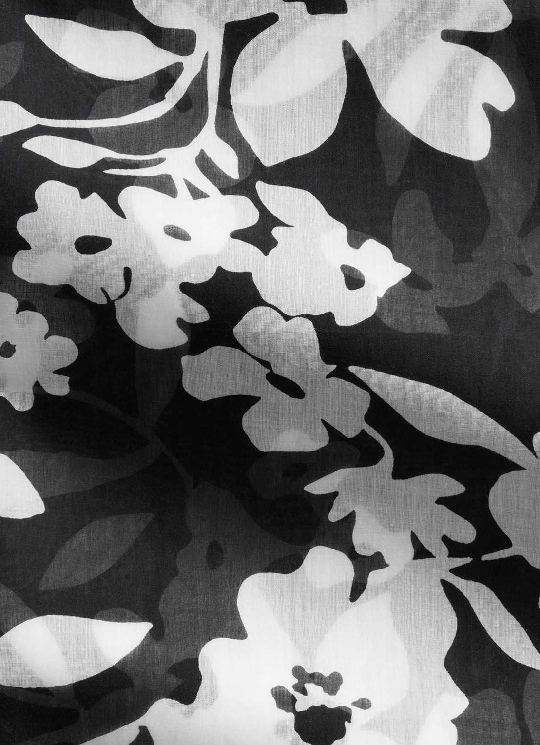 Marc O'Polo Bandana met bloemenprint 55 x 55 cm - detail black multi 01 / zwart