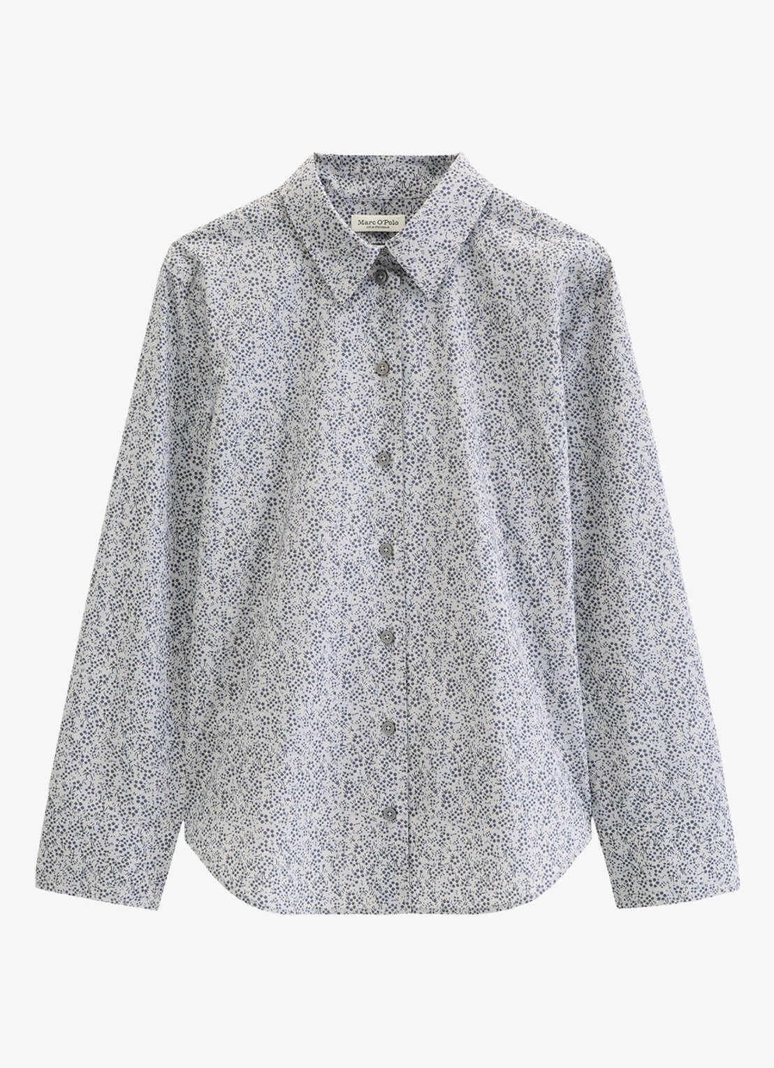 Marc O'Polo Blouse met bloemenprint - voorkant 4 lichtblauw