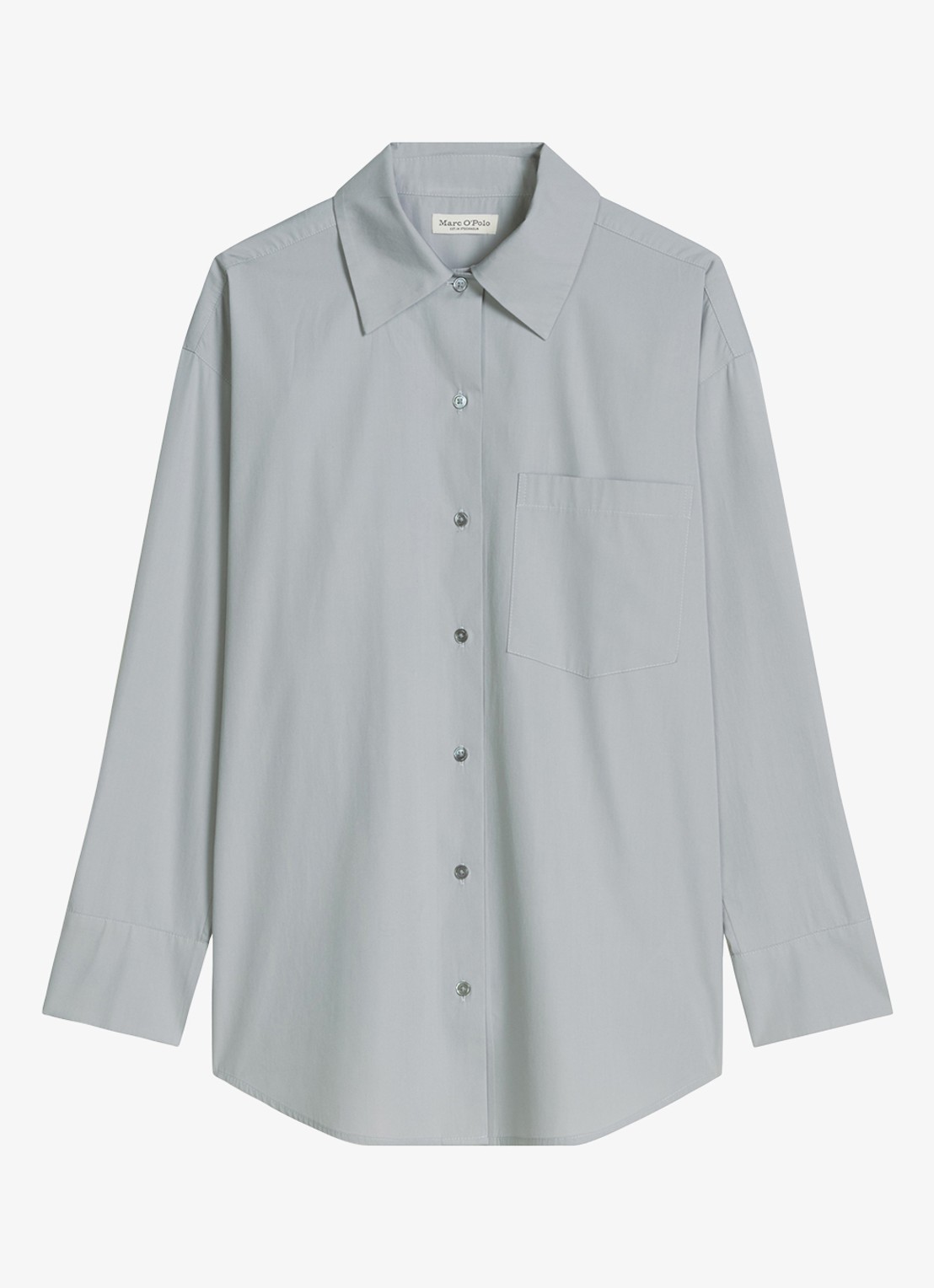 Marc O'Polo Blouse met borstzak - voorkant grijs