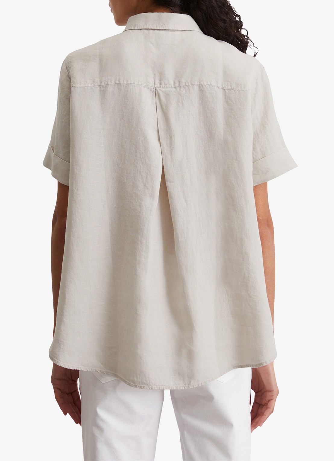 Marc O'Polo Blouse met kraag - achterkant gebroken wit
