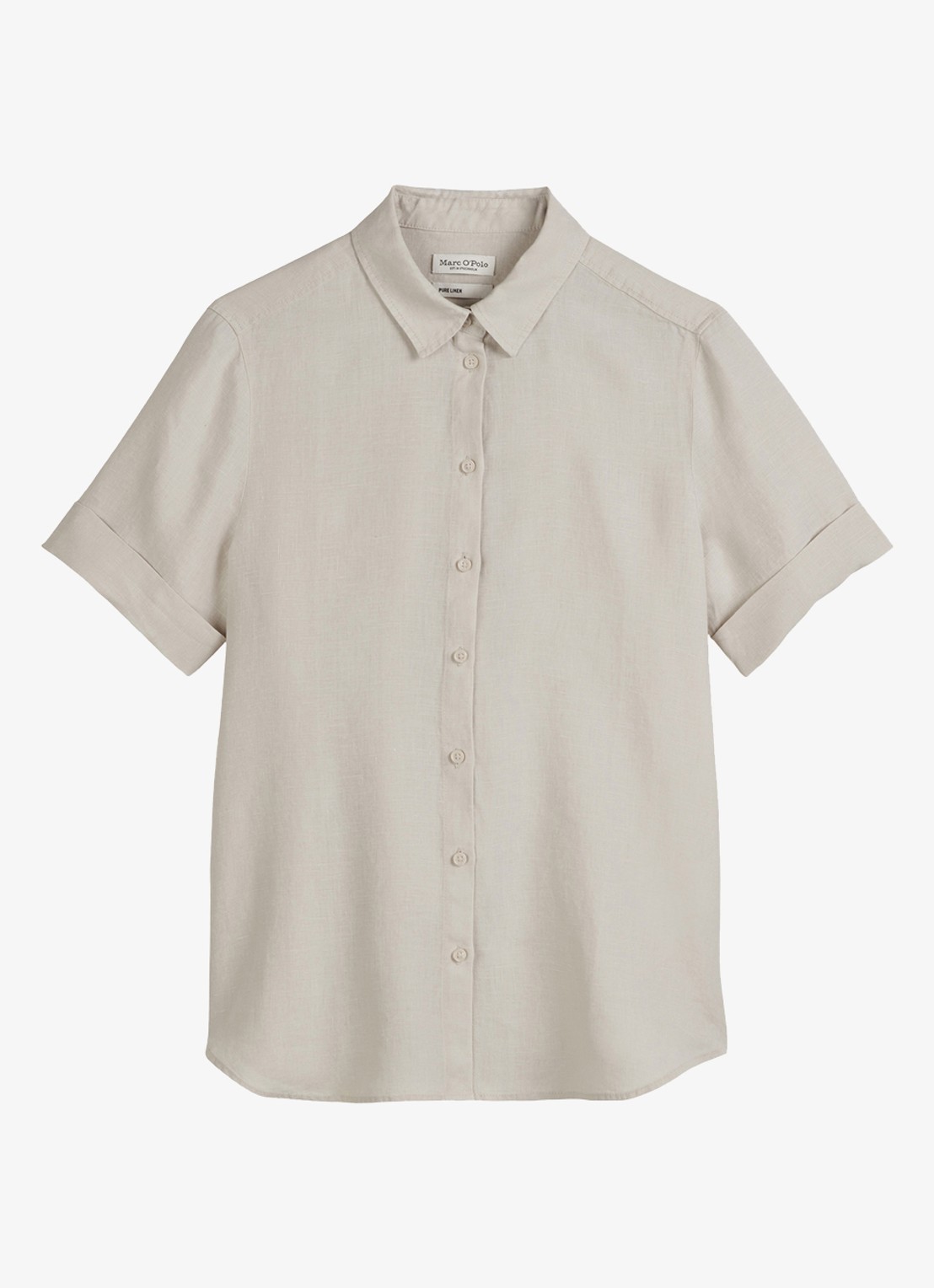 Marc O'Polo Blouse met kraag - voorkant 4 gebroken wit