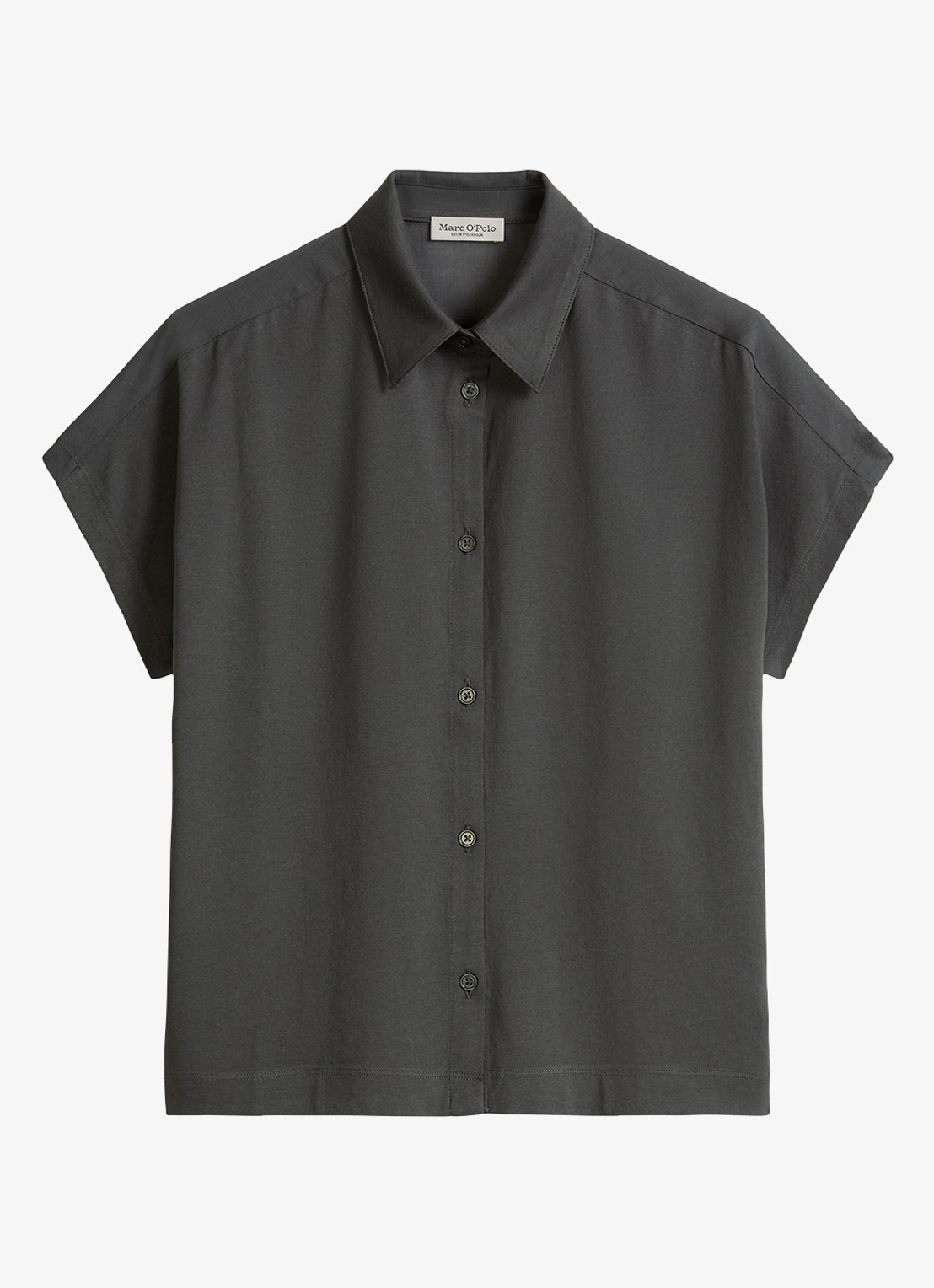 Marc O'Polo Blouse met kraag - voorkant oxide grey-0364 / grijs