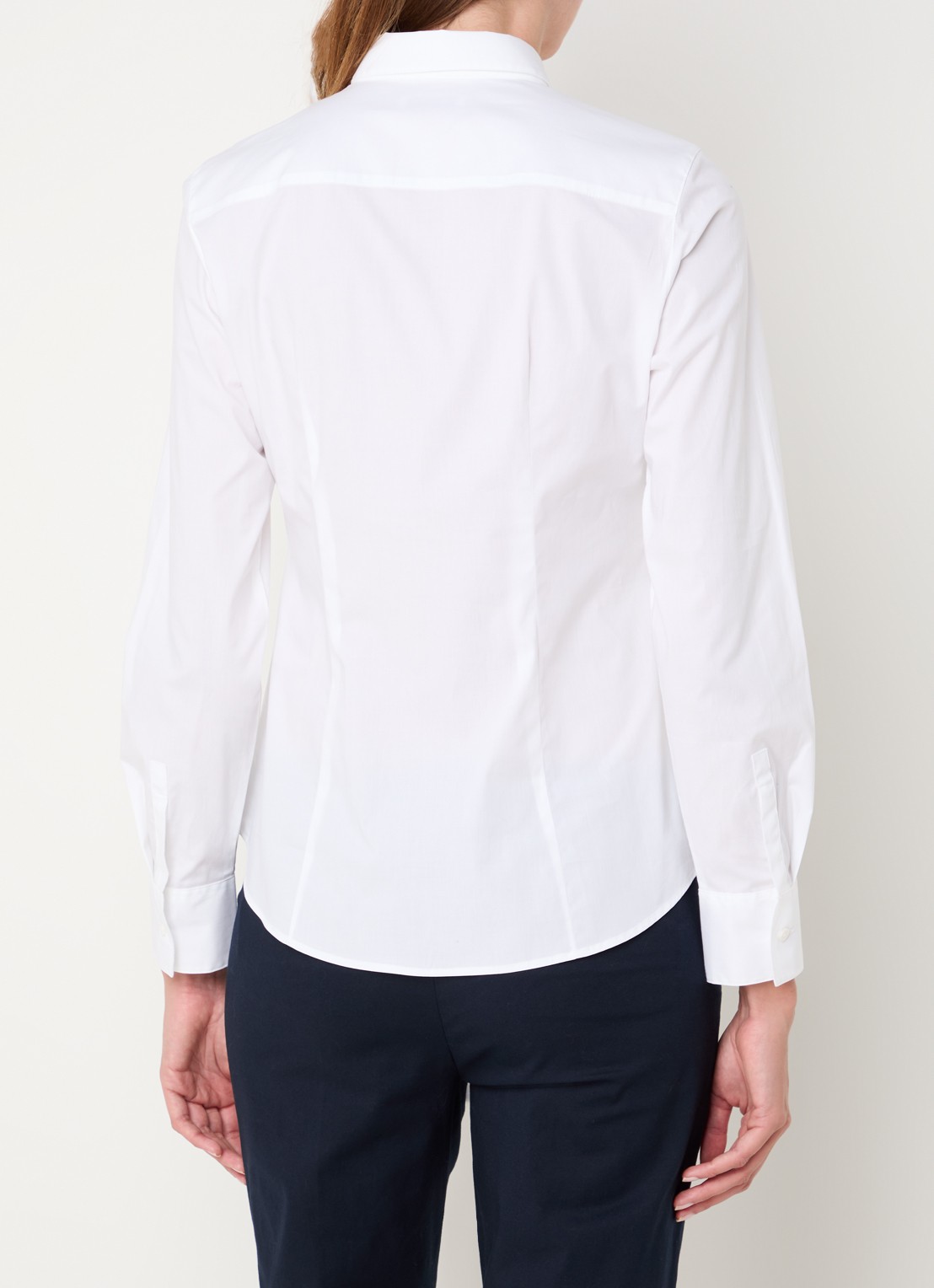 Marc O'Polo Blouse met logo - achterkant 4 wit