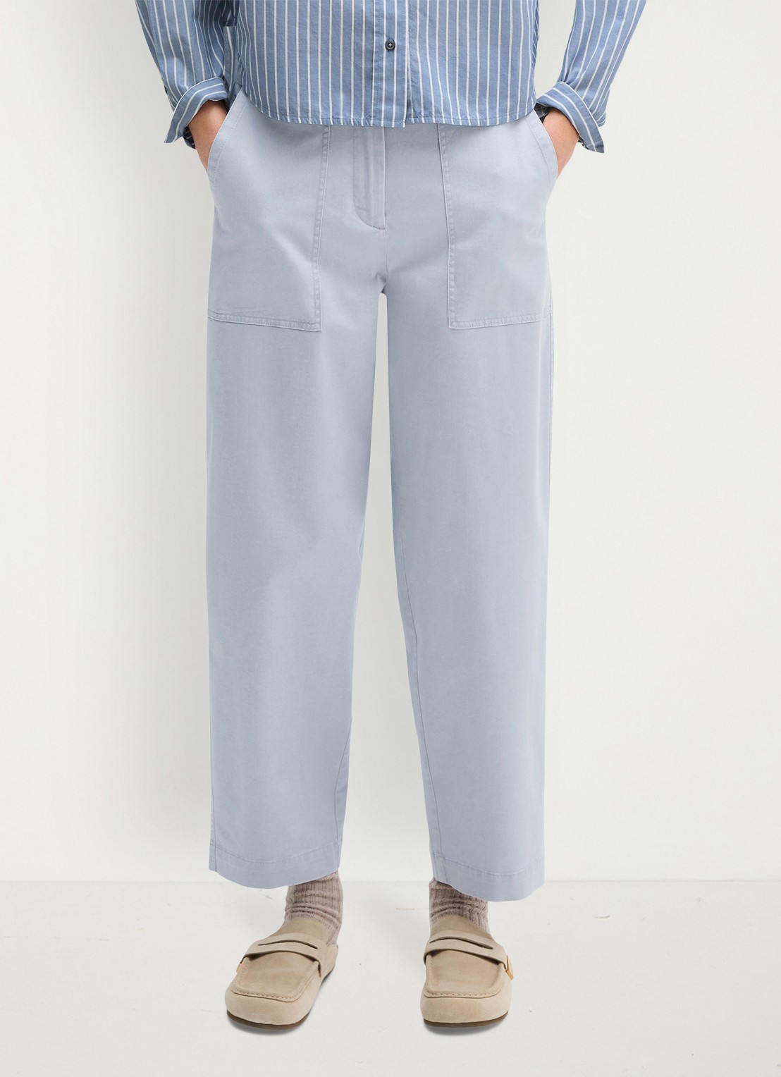 Marc O'Polo Blouse met streepprint - detail 4 blauw