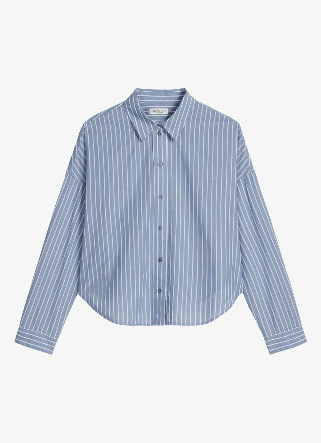 Marc O'Polo Blouse met streepprint - voorkant 2 blauw