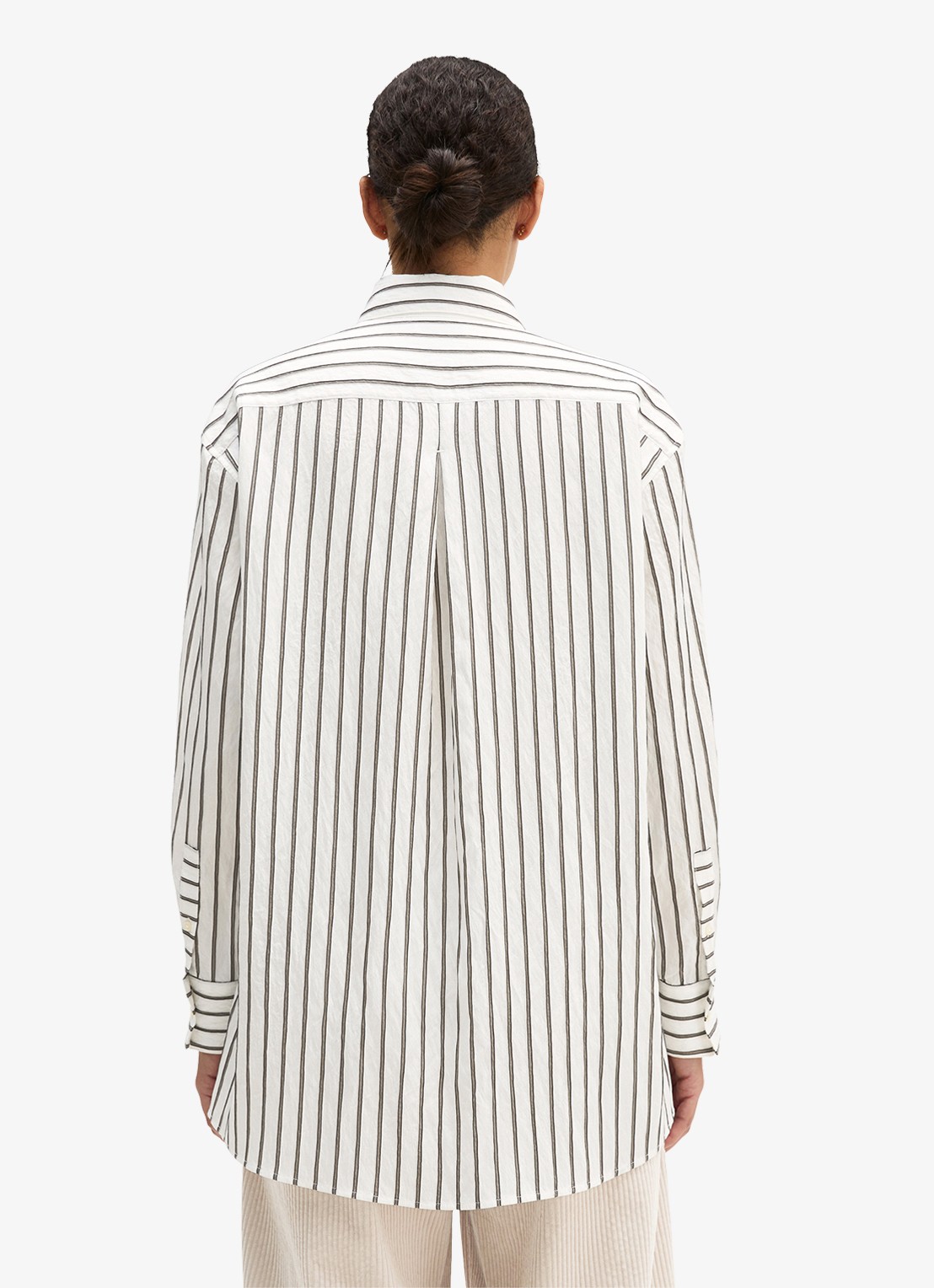 Marc O'Polo Blouse met streepprint - achterkant middengrijs