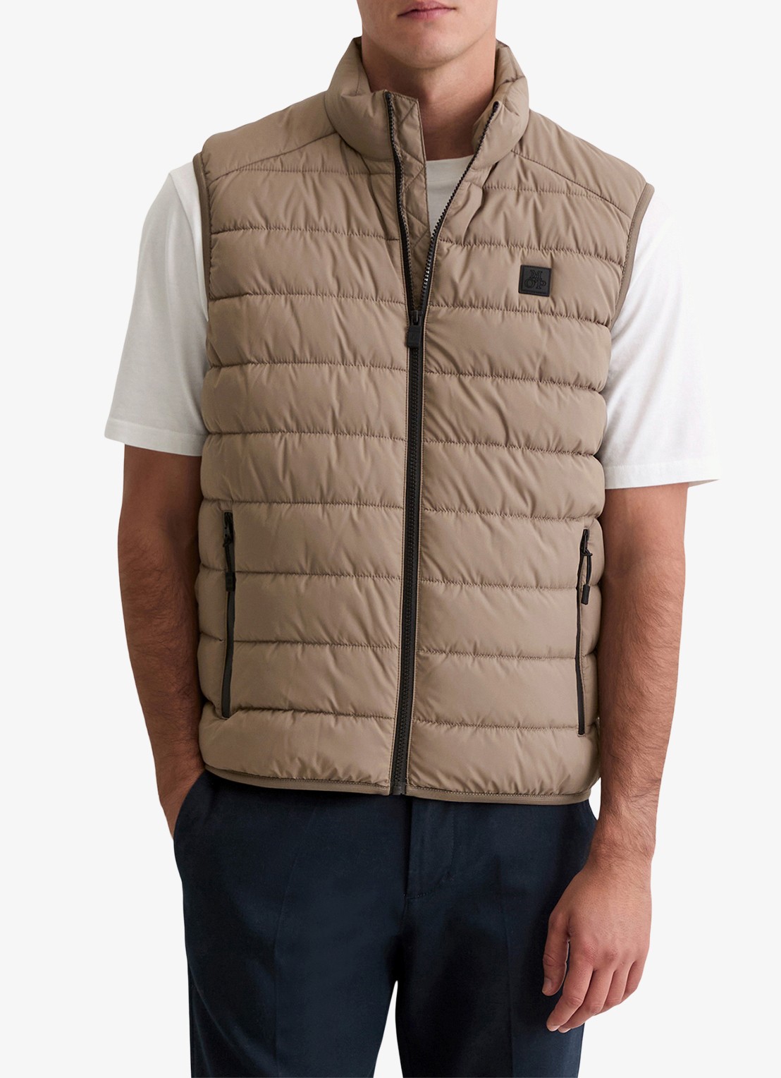 Marc O'Polo Bodywarmer met ritszakken - detail 2 lichtbruin