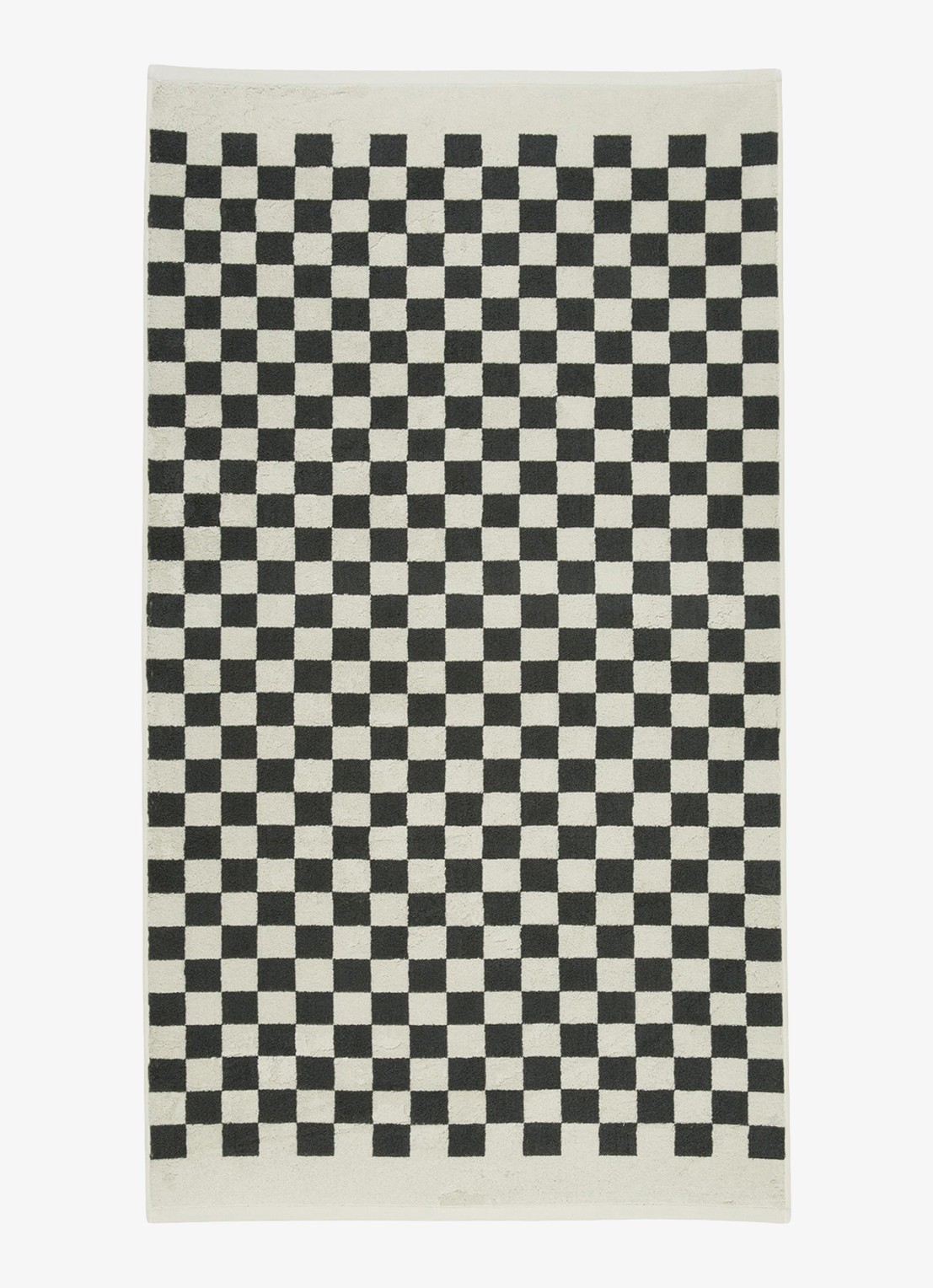 Marc O'Polo Checker badhanddoek - 550 gr/m2 - voorkant 4 antraciet