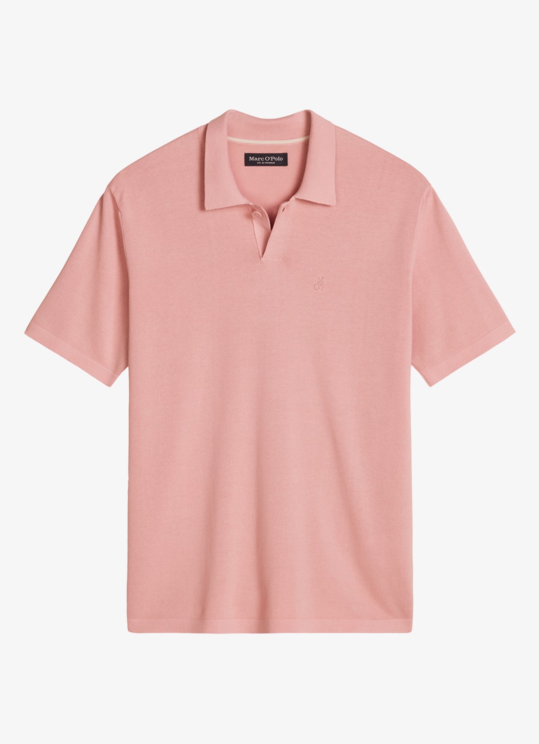 Marc O'Polo Comfort fit polo met logoborduring - voorkant 2 rose mauve-8181 / roze
