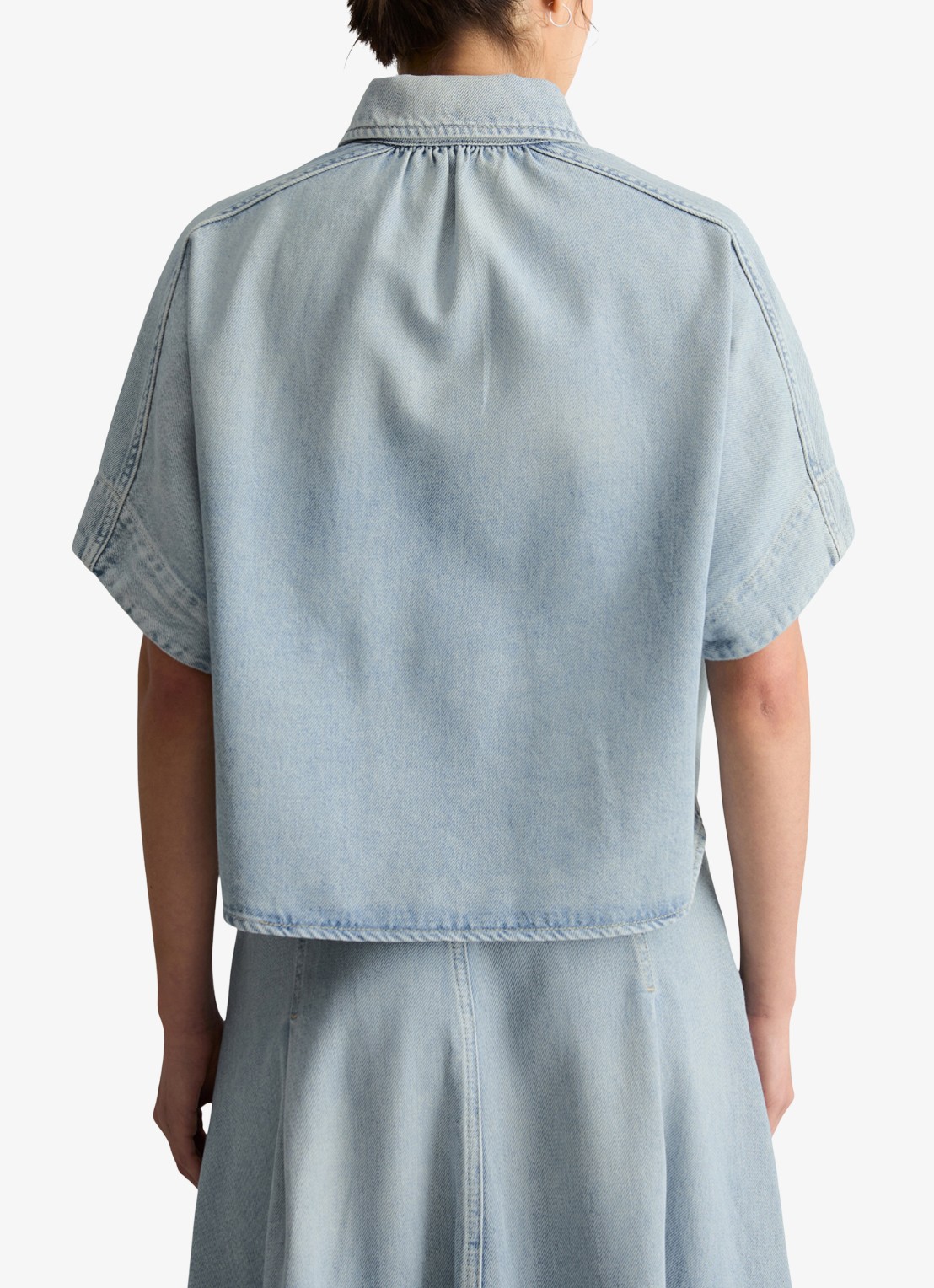Marc O'Polo Denim Blouse van denim - achterkant indigo