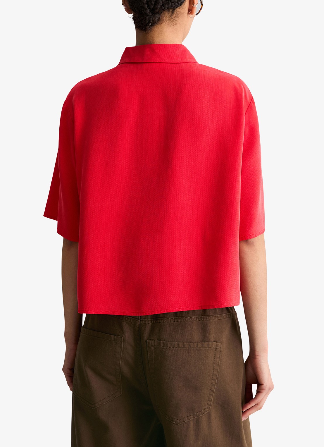 Marc O'Polo Denim Blouse van lyocell - achterkant rood