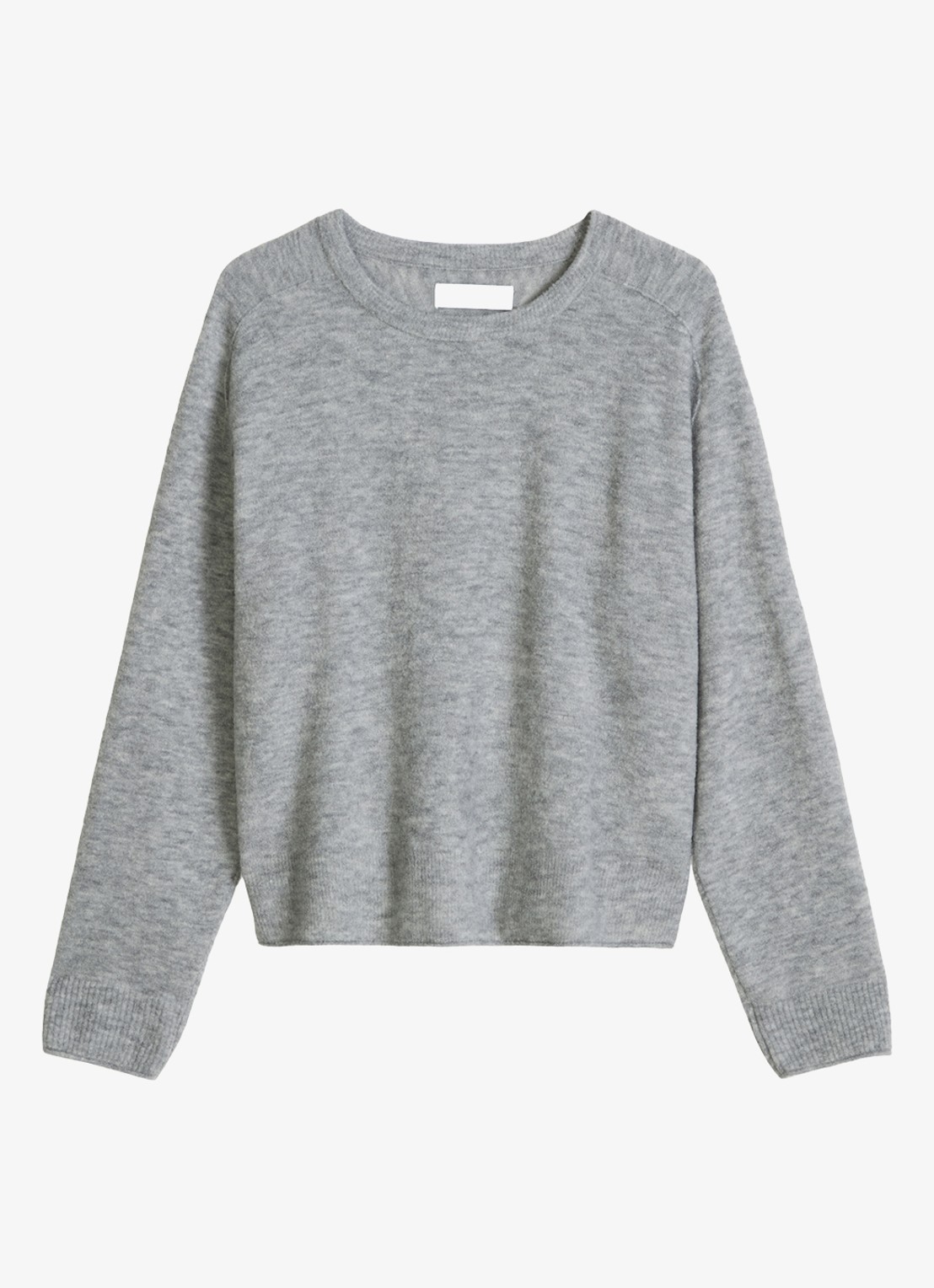 Marc O'Polo Denim Fijngebreide trui in wolblend - voorkant 4 lichtgrijs
