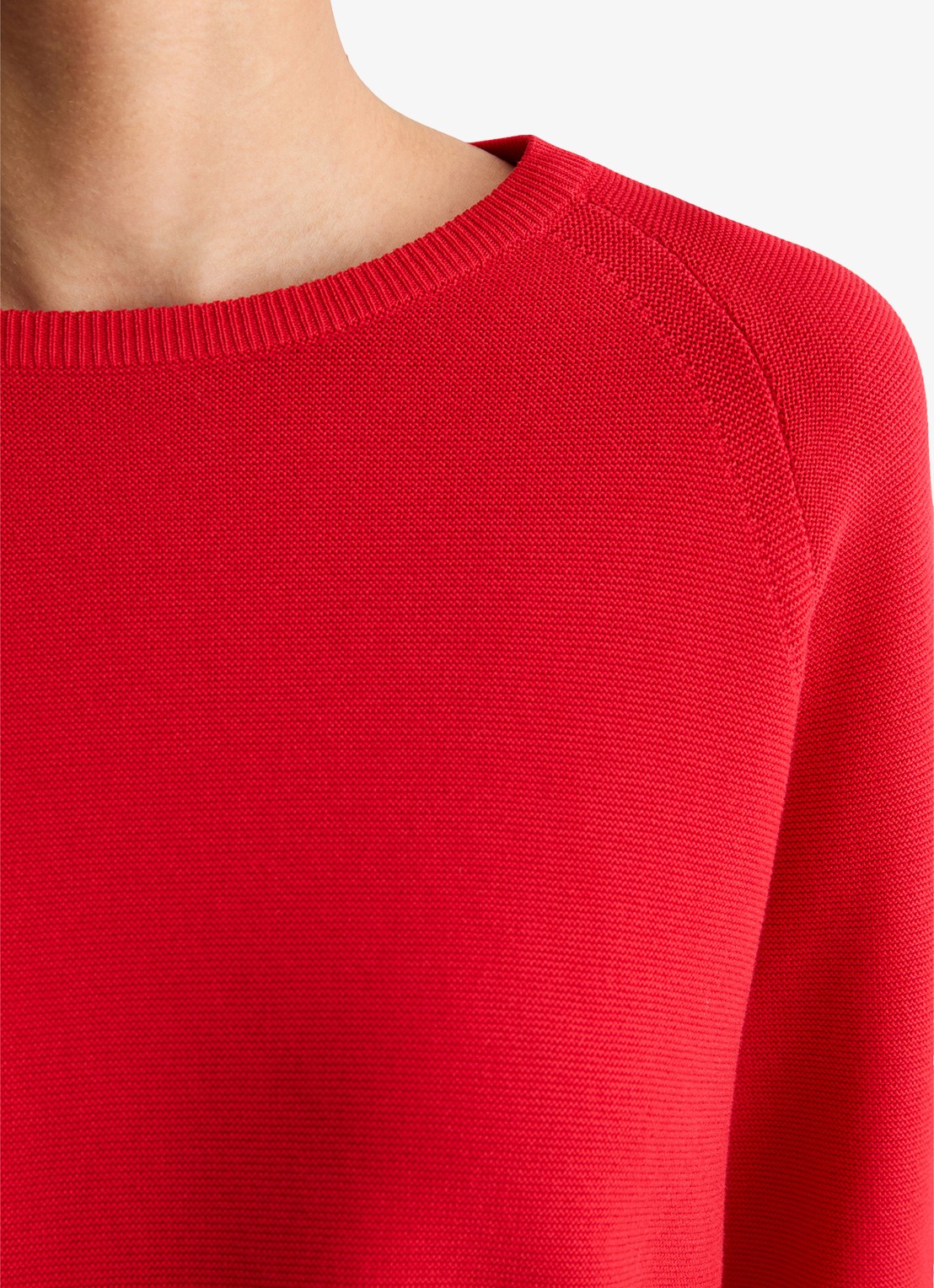 Marc O'Polo Denim Fijngebreide trui met ronde hals - detail 5 rood