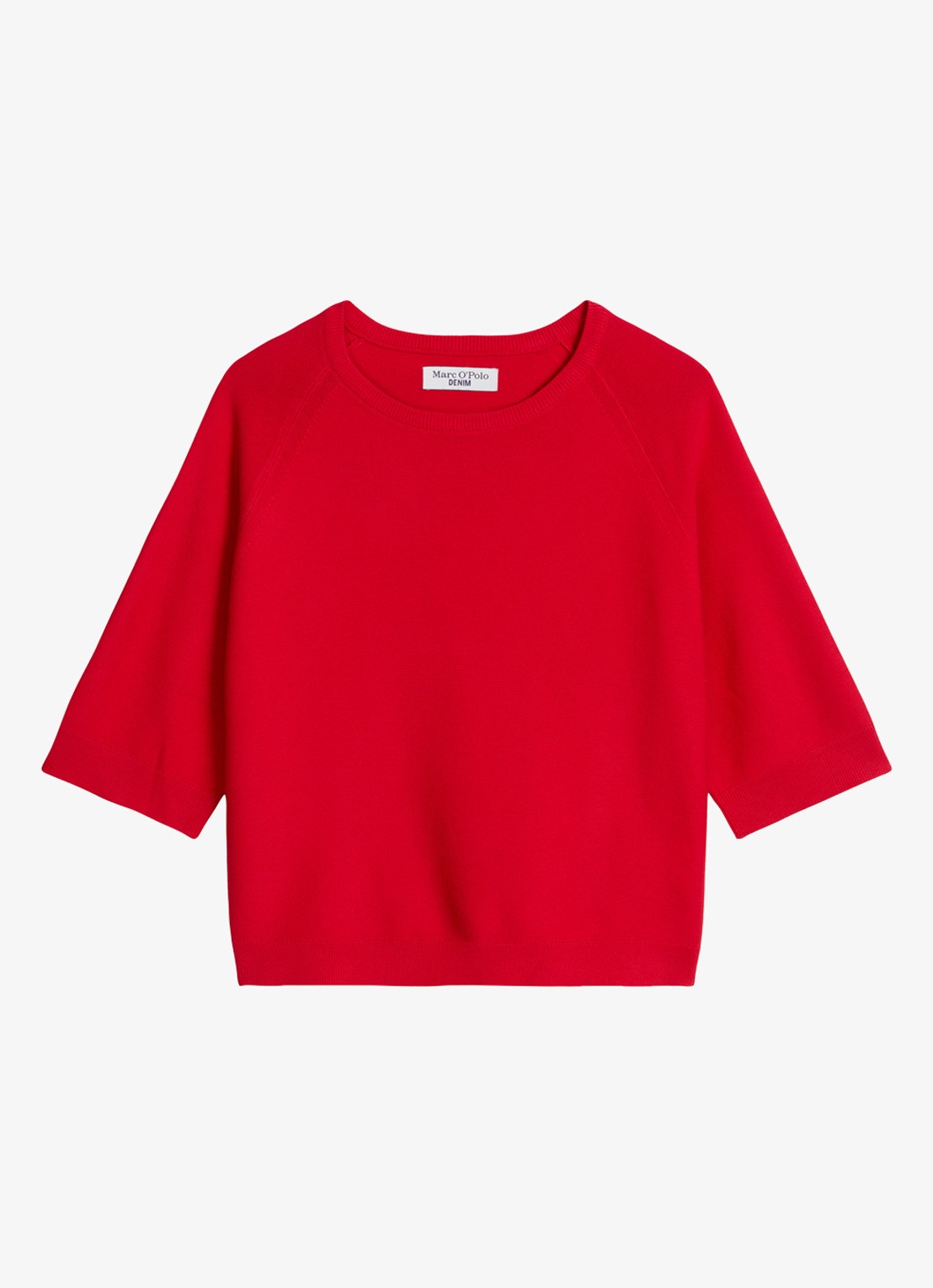 Marc O'Polo Denim Fijngebreide trui met ronde hals - voorkant 2 rood
